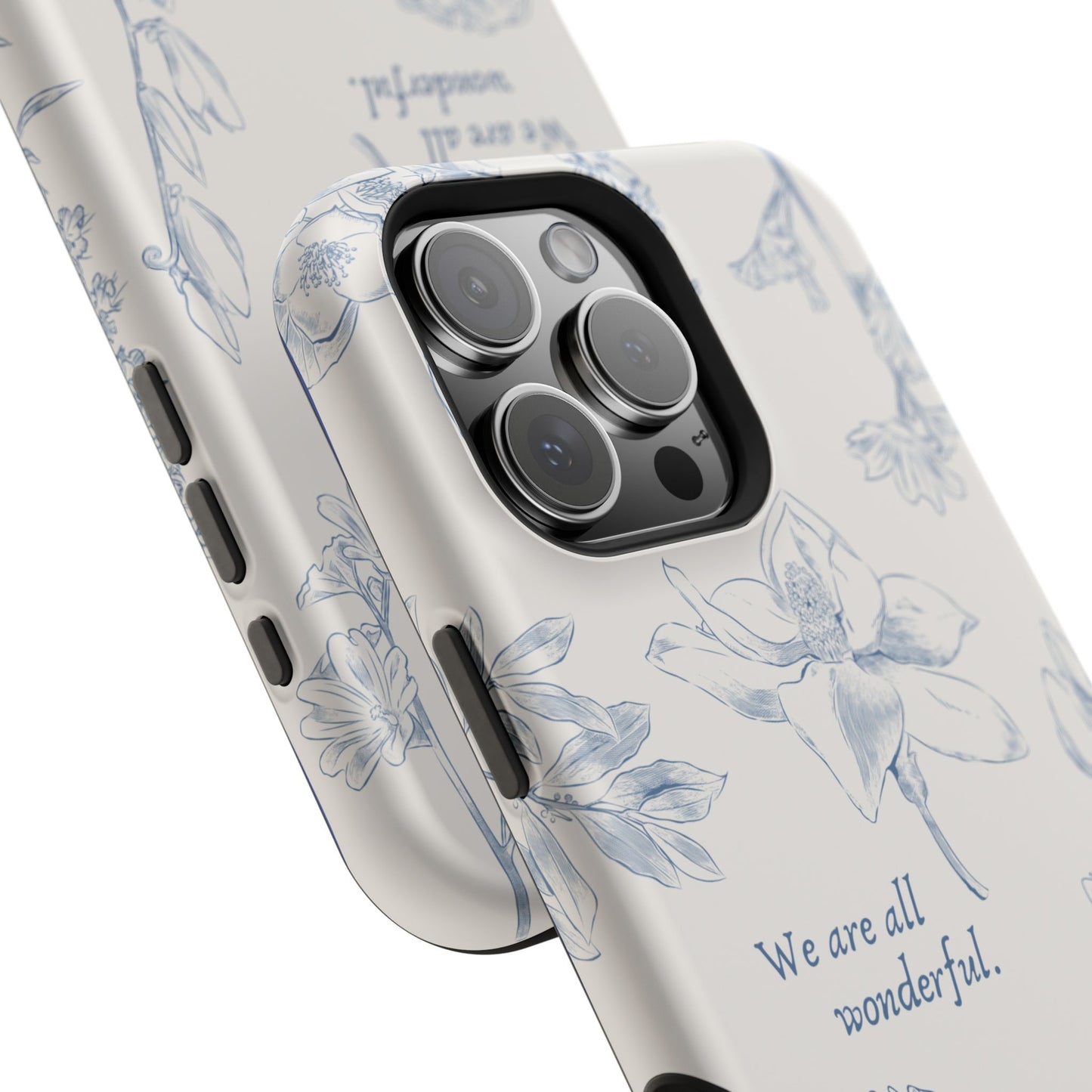 We are all wonderful- Inspirational Floral Design Tough MAGNETIC Phone Case