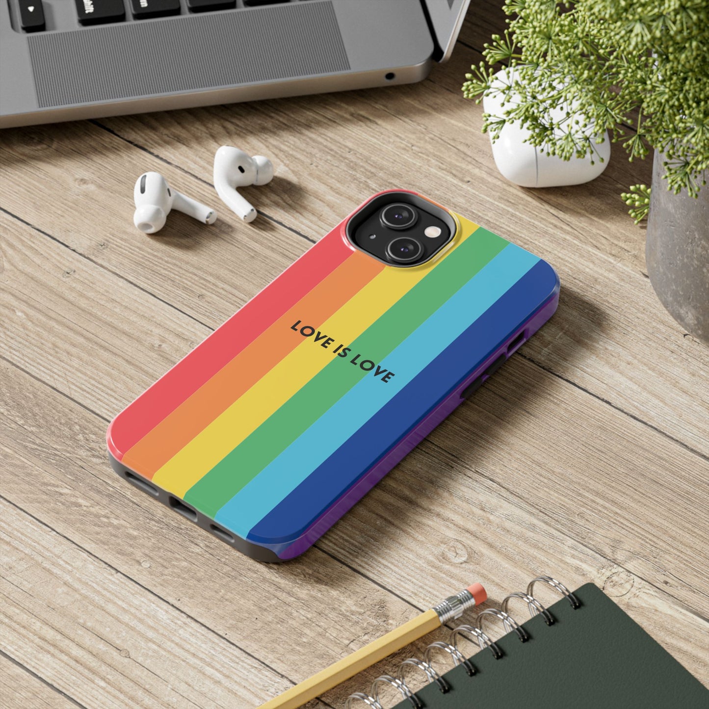 LOVE IS LOVE Colorful Love, Pride Tough Phone Case