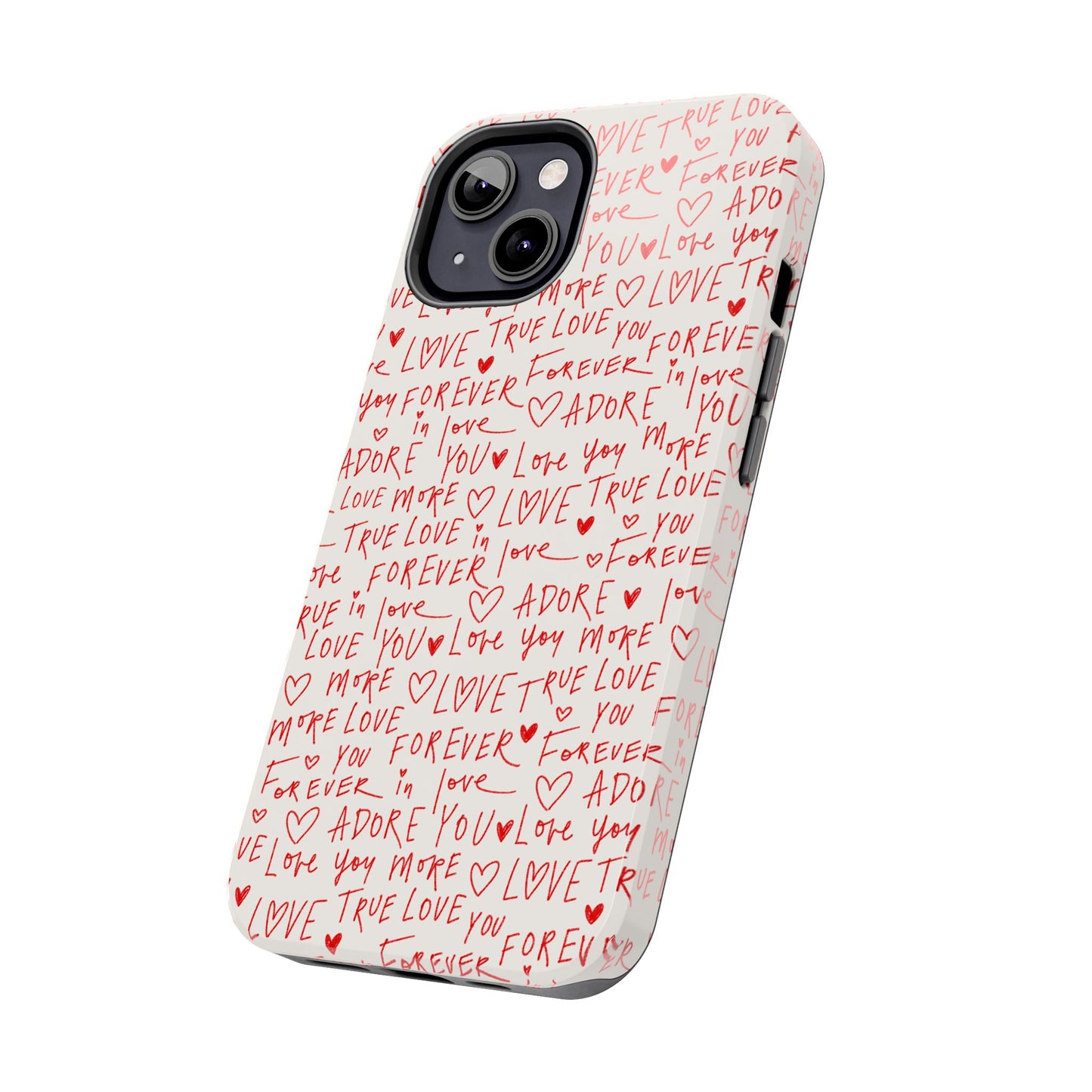 Love Hearts Tough Case for iPhone, Cute Heart Design, Adore You Case, True Love Protection