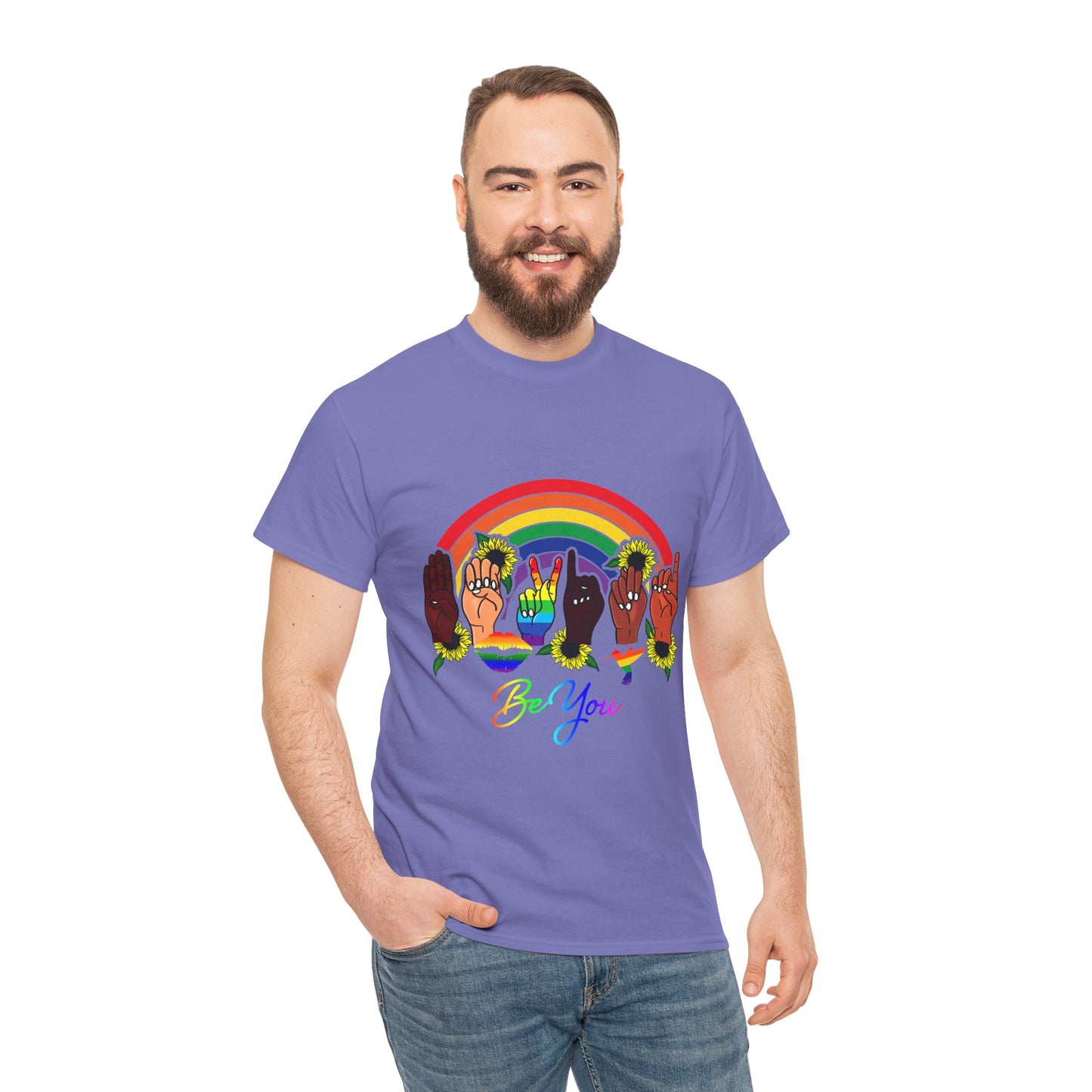 Be You Rainbow Hands Unisex Cotton Tee