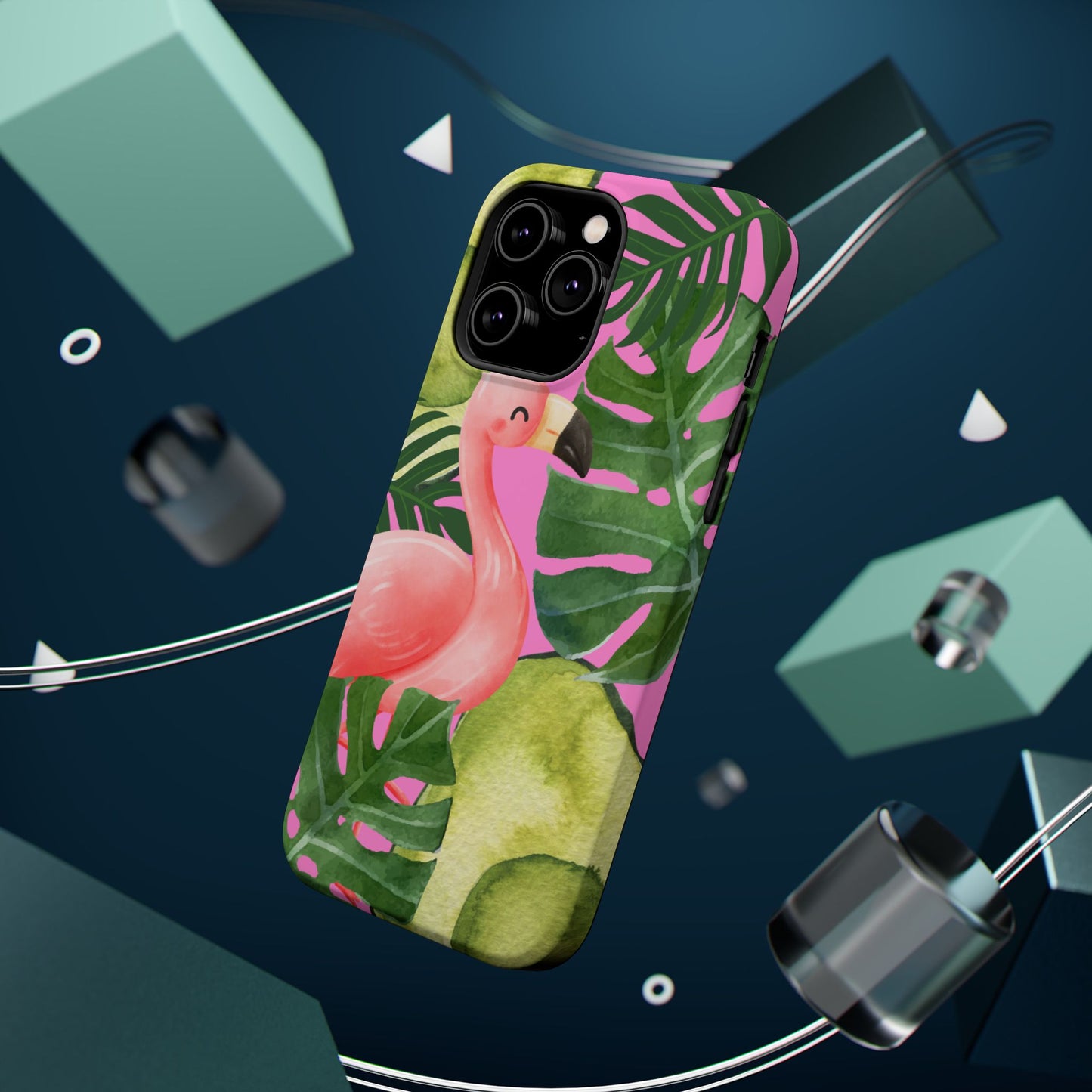 Tropical Flamingo, Cute, Summer Vibes MAGNETIC Tough Phone Case