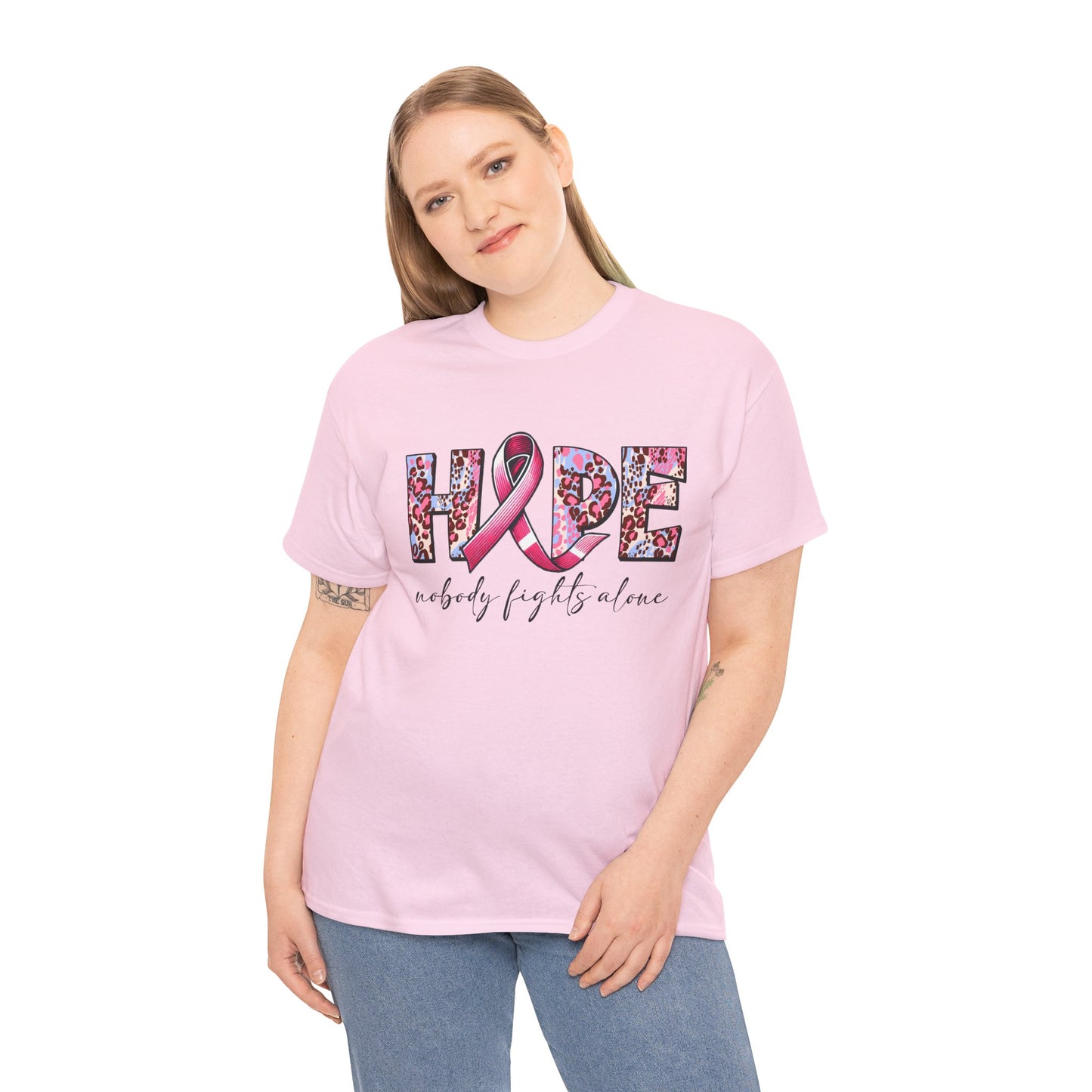 Hope & Support Unisex Tee - Nobody Fights Alone