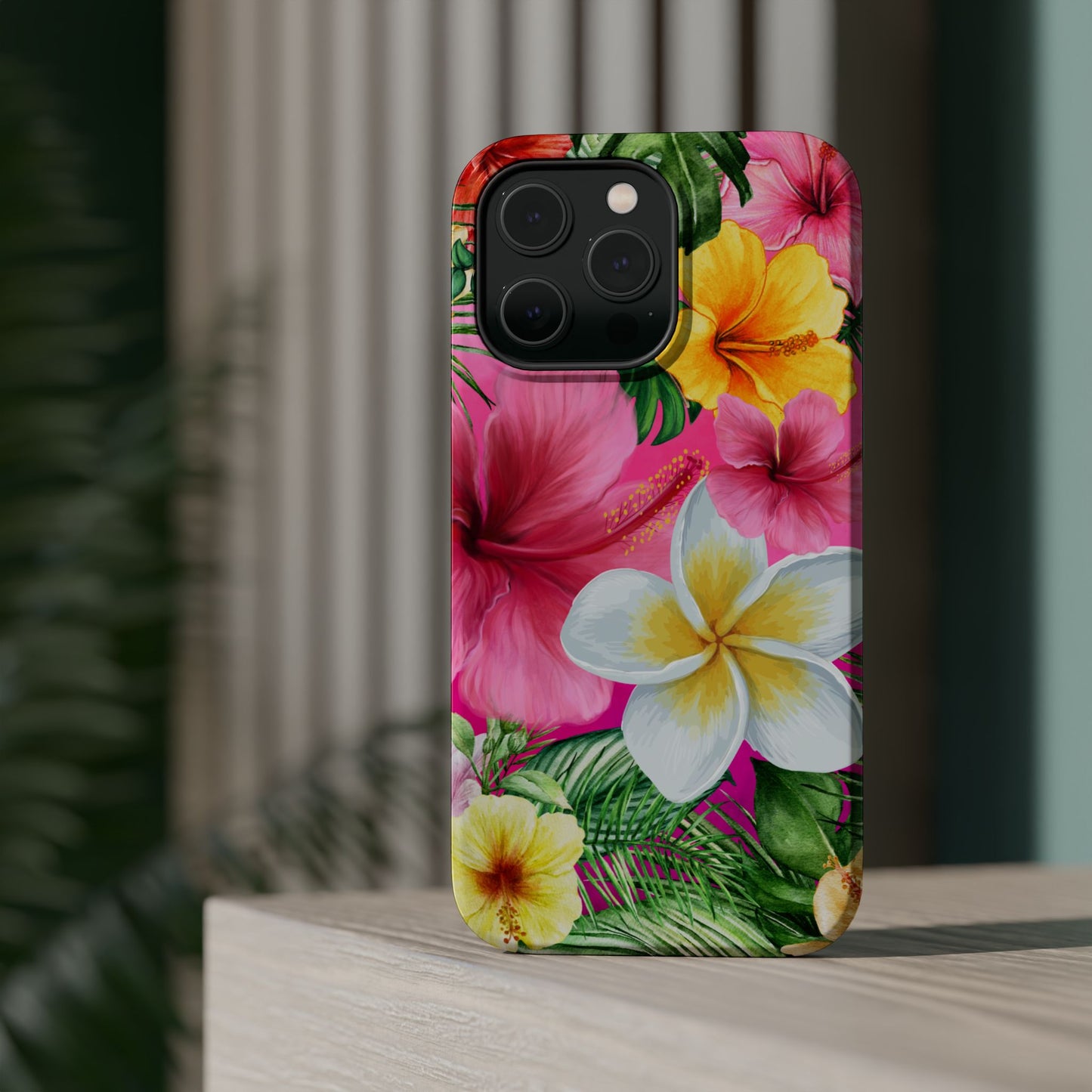 Tropical Floral MAGNETIC Phone Case - Tough, Durable, Chic Protection, Summer Vibes, Gift for Her