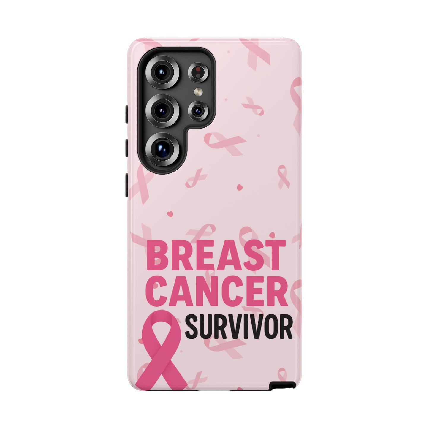 Breast Cancer Survivor Phone Case, Cancer Awareness, Pink Ribbon Design, Tough Cases for Samsung