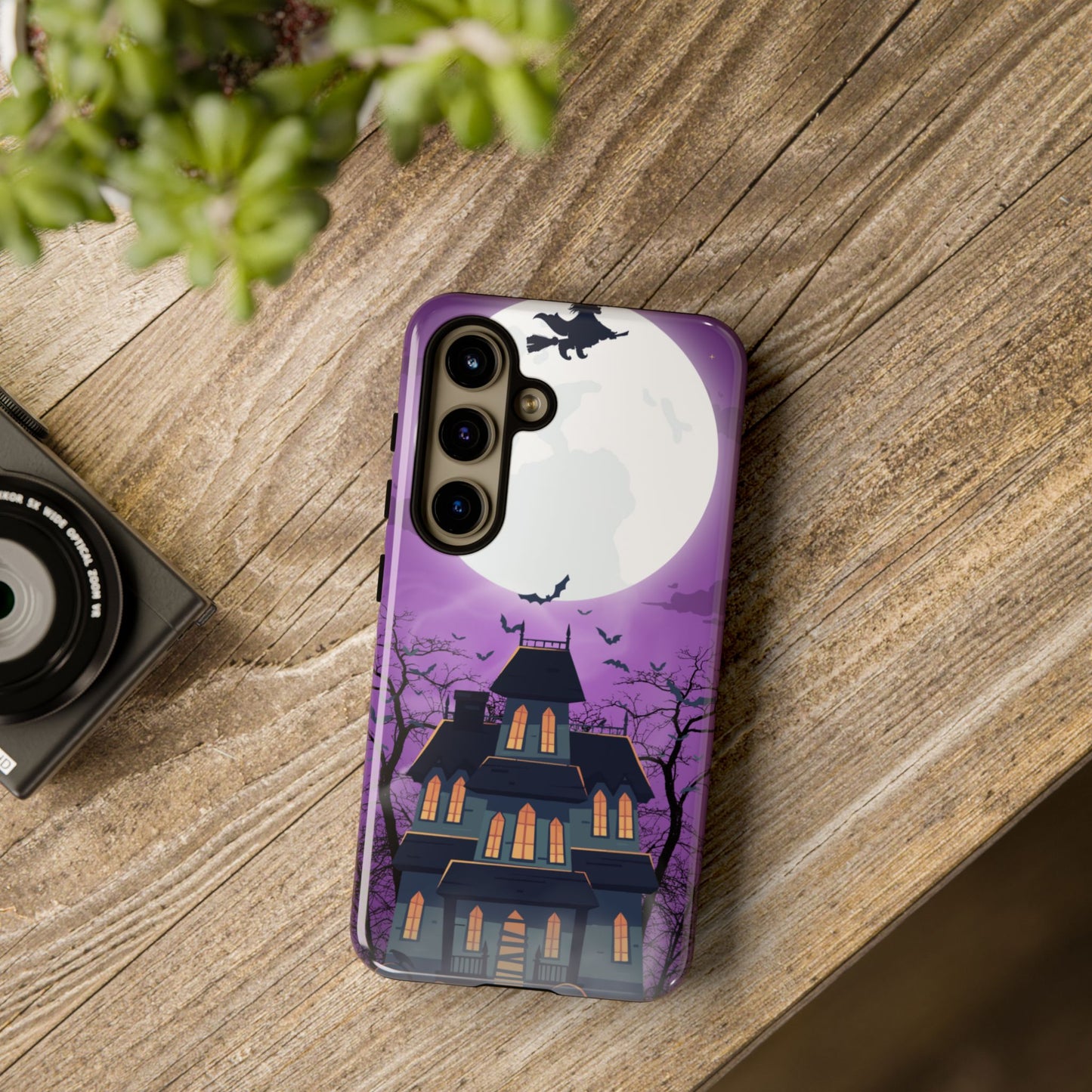 Halloween Haunted, Spooky House, Witchy Vibe Phone Case for Samsung