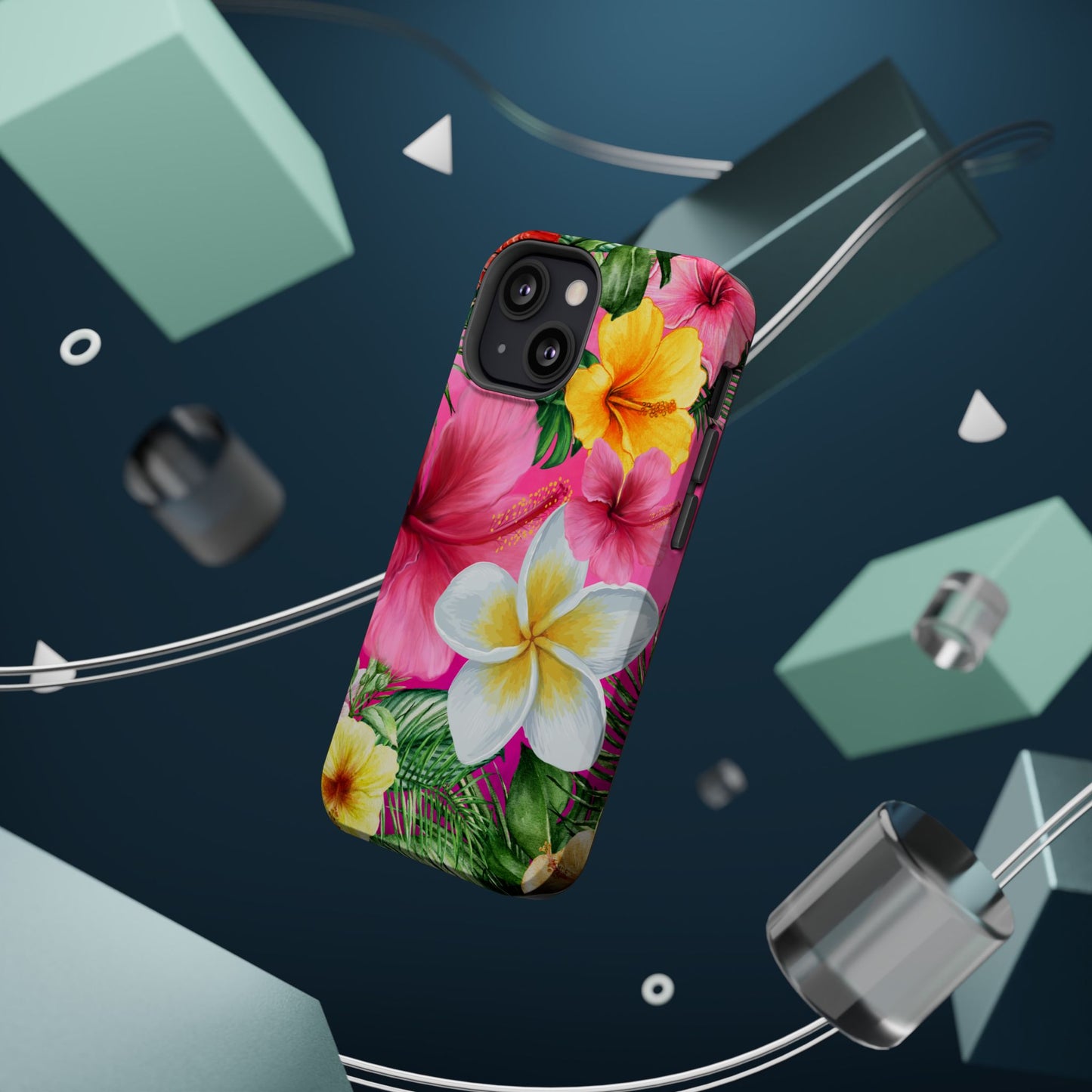 Tropical Floral MAGNETIC Phone Case - Tough, Durable, Chic Protection, Summer Vibes, Gift for Her