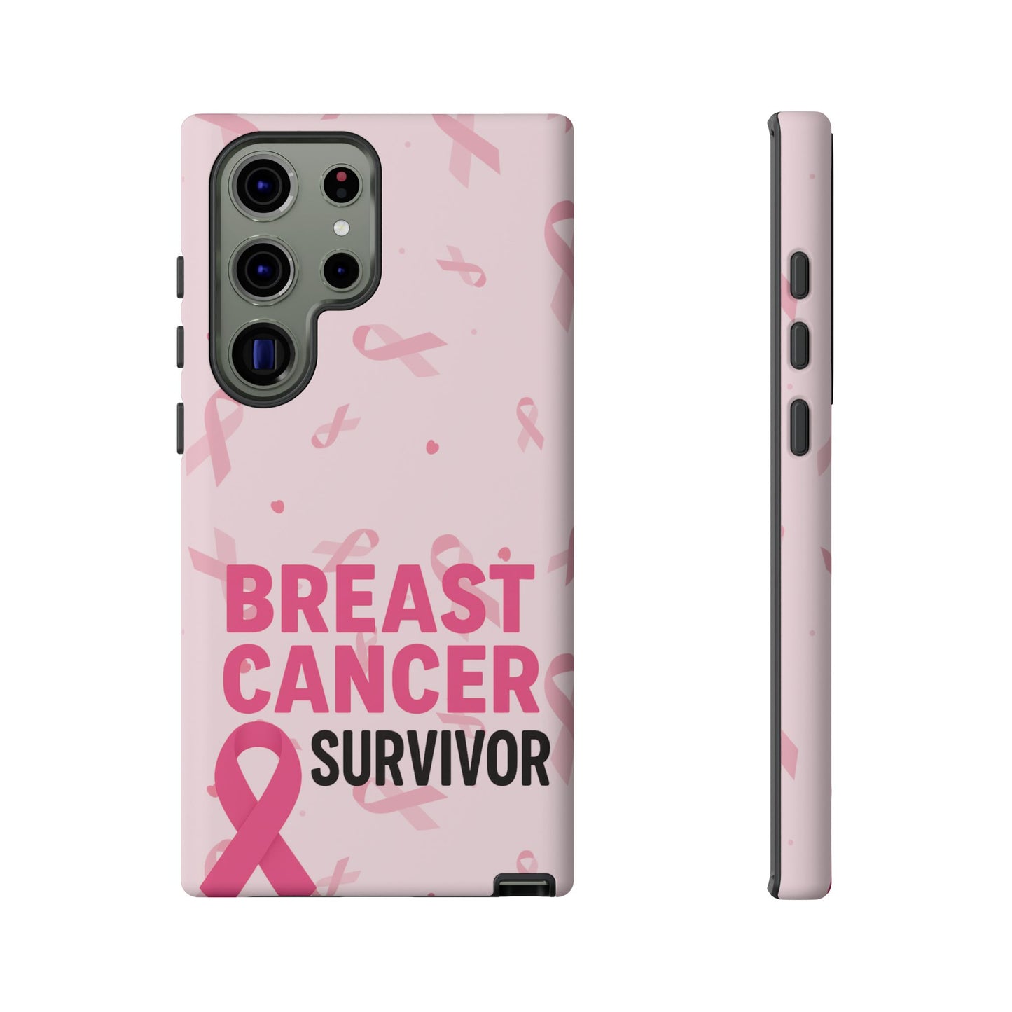Breast Cancer Survivor Phone Case, Cancer Awareness, Pink Ribbon Design, Tough Cases for Samsung