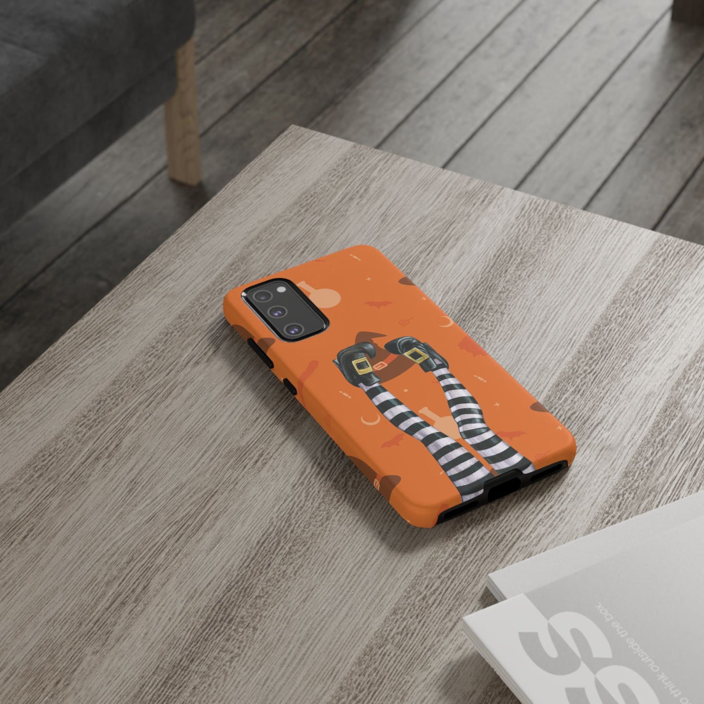 Halloween Phone Case, Spooky Design, Witch Legs for Samsung
