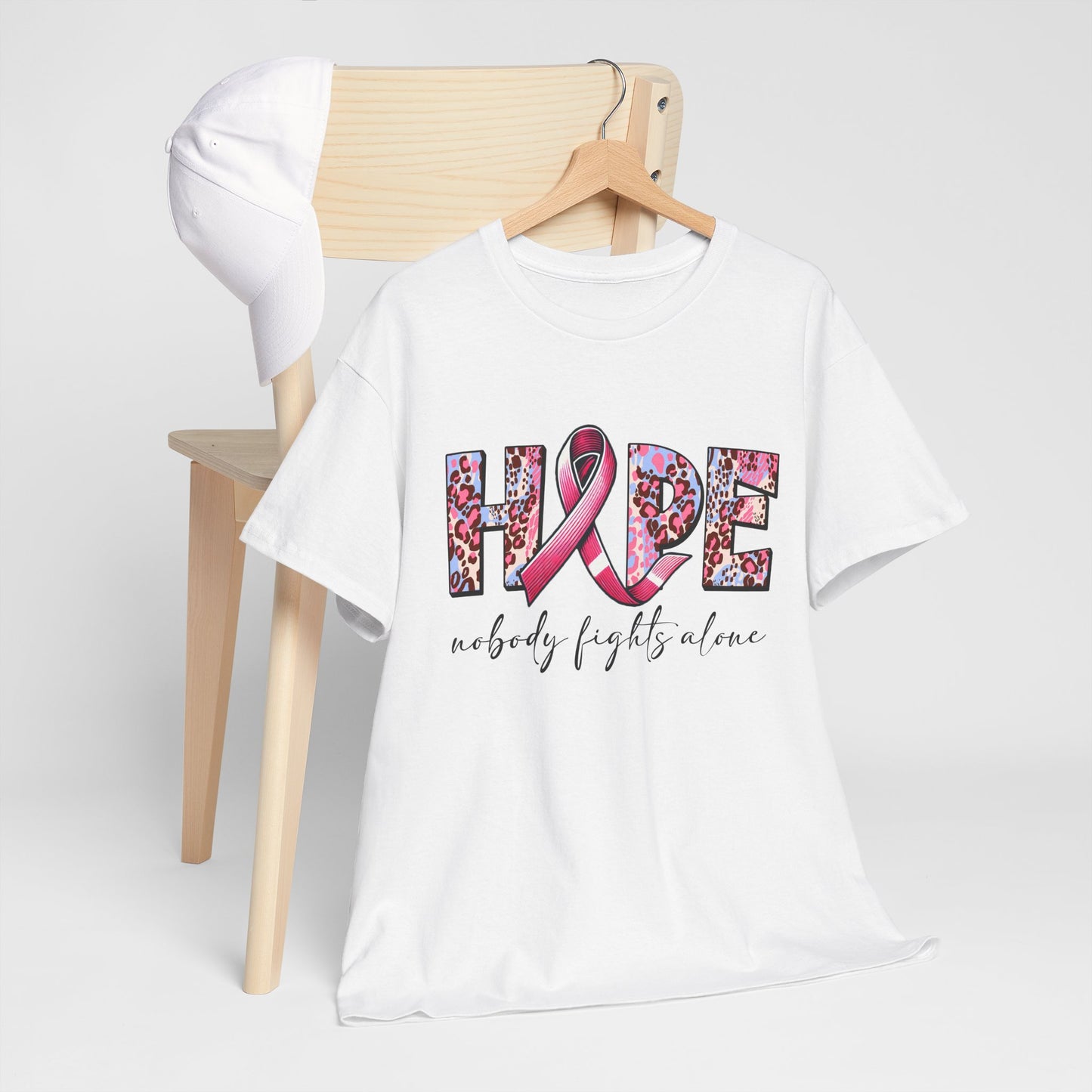Hope & Support Unisex Tee - Nobody Fights Alone