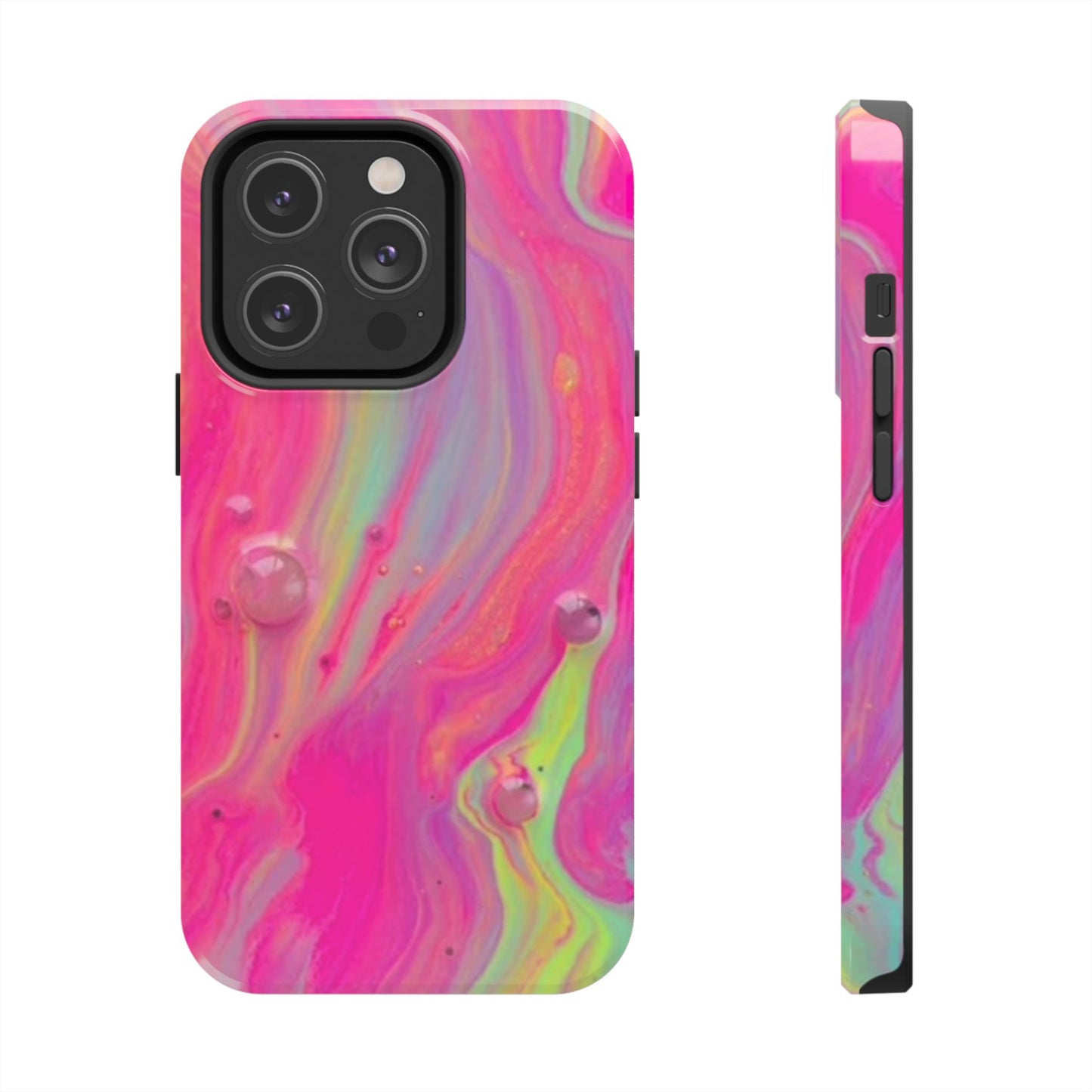 Colorful Swirl Futuristic Tough Phone Case, Stylish Durable Cover for Iphone
