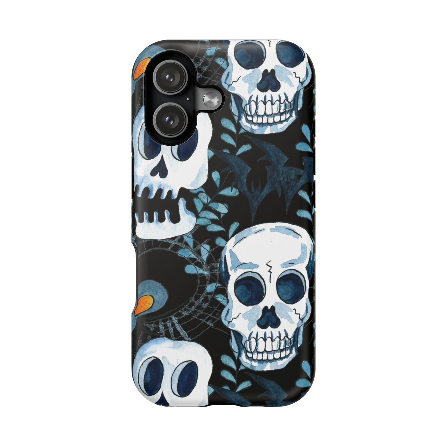 Phone Case - Skull Magnetic Impact-Resistant Case - Halloween - FREE Shipping for Iphone