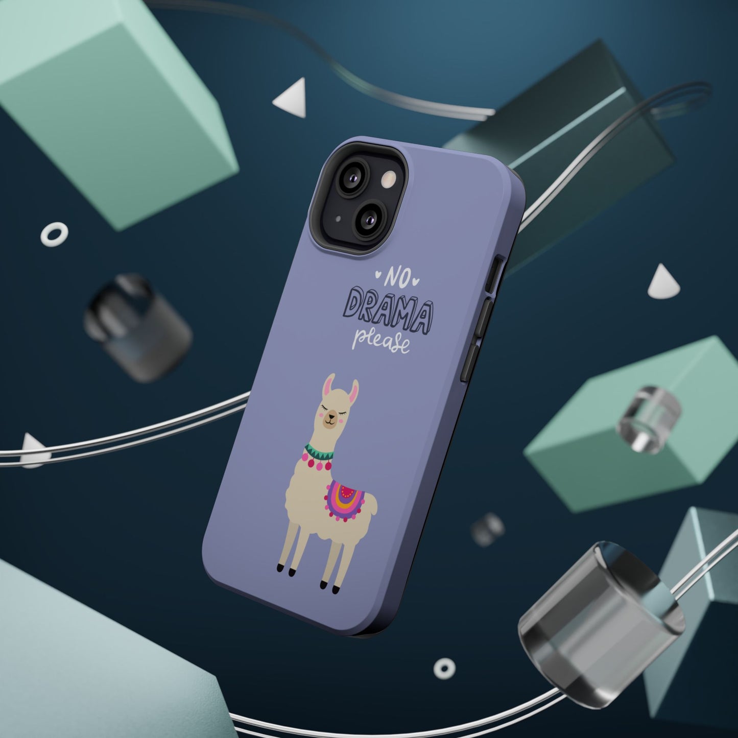 Cute Llama - No Drama MAGNETIC Tough Phone Case