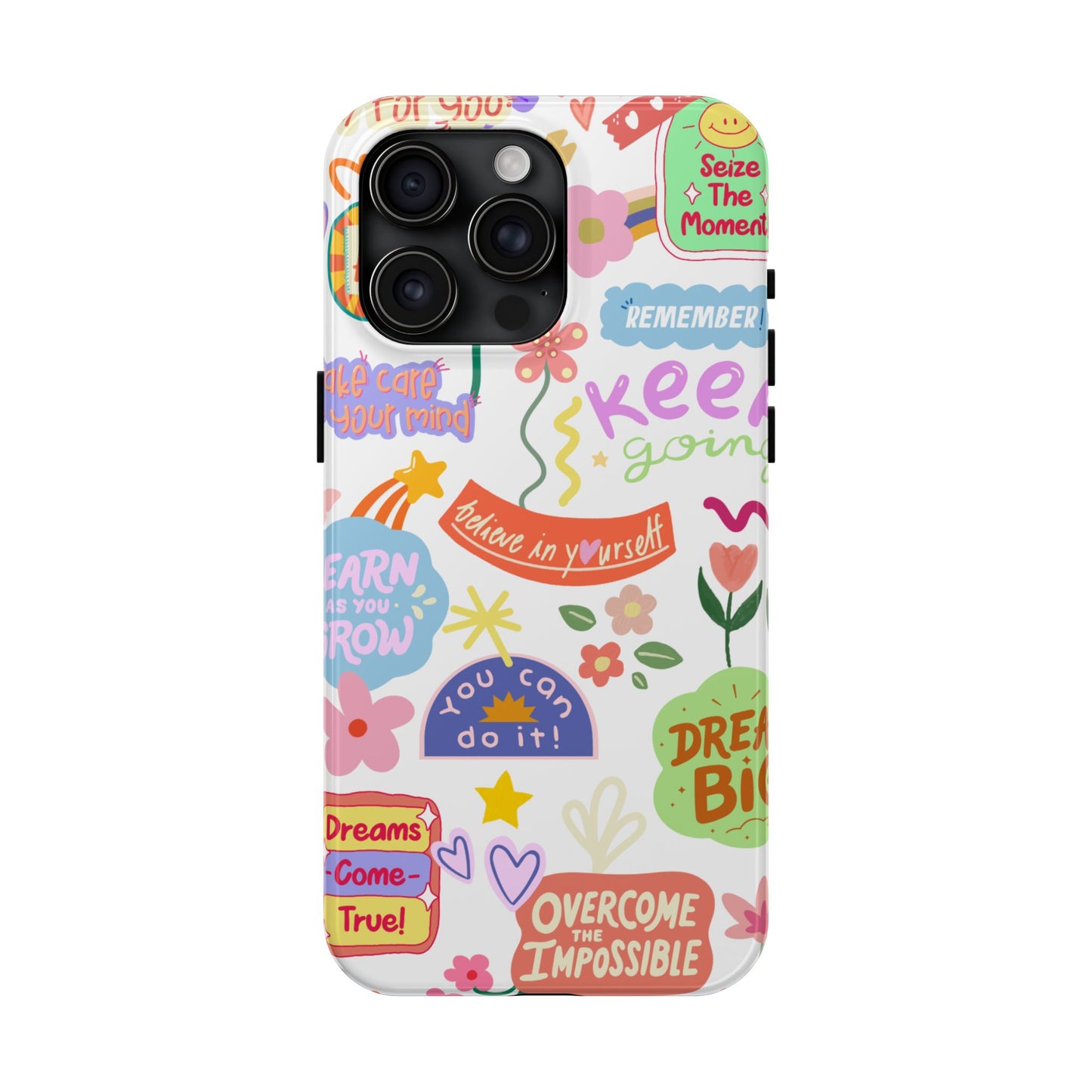 Inspirational, Motivational Phone Case, Cute Floral, Confidence Case, Gift for Her, Positive Vibes