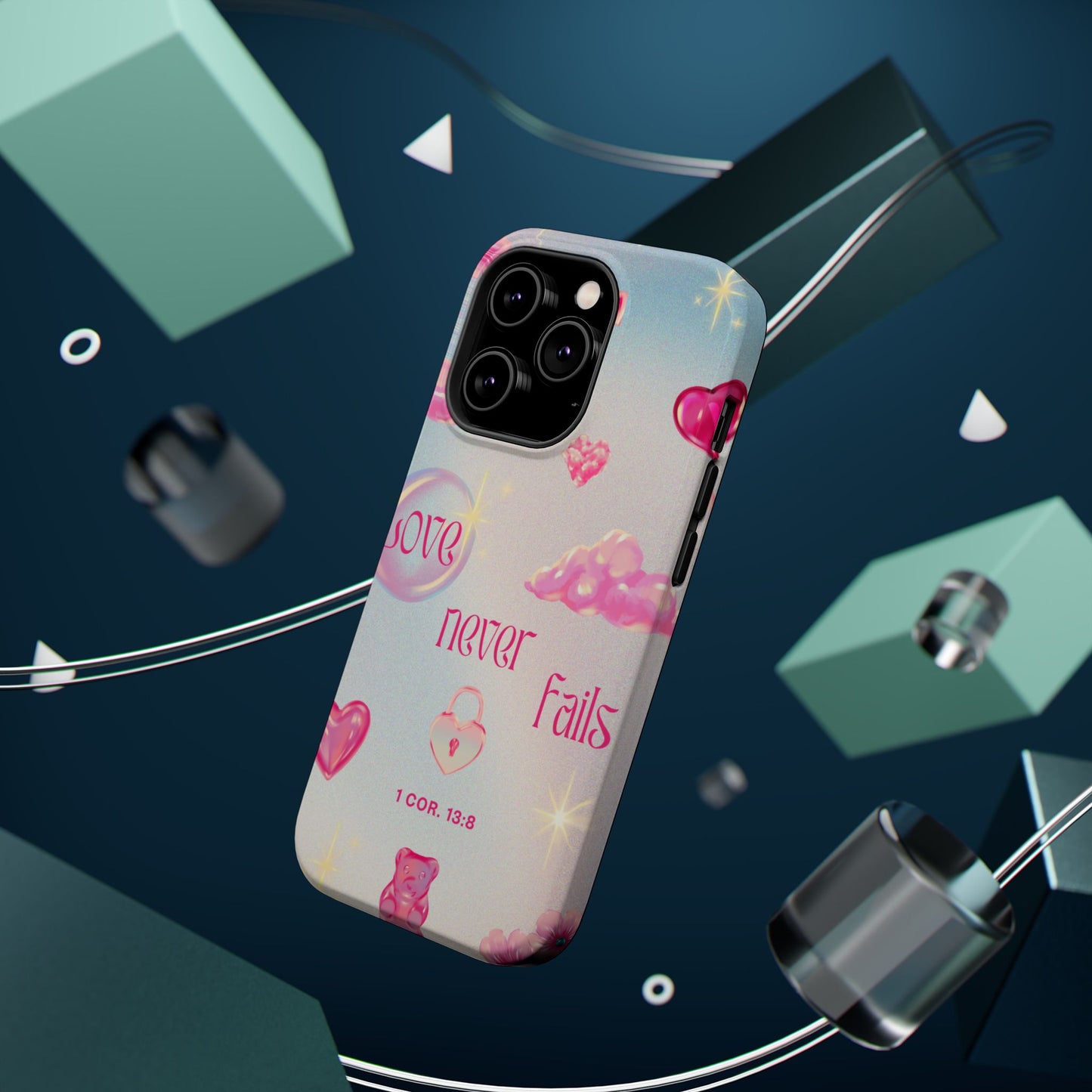 Love Never Fails Bible Verse Tough MAGNETIC Phone Case
