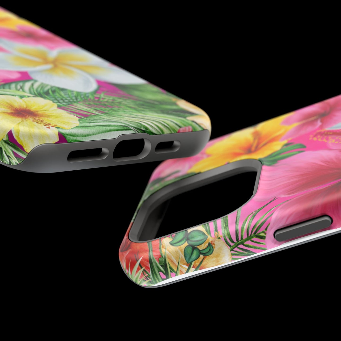 Tropical Floral MAGNETIC Phone Case - Tough, Durable, Chic Protection, Summer Vibes, Gift for Her