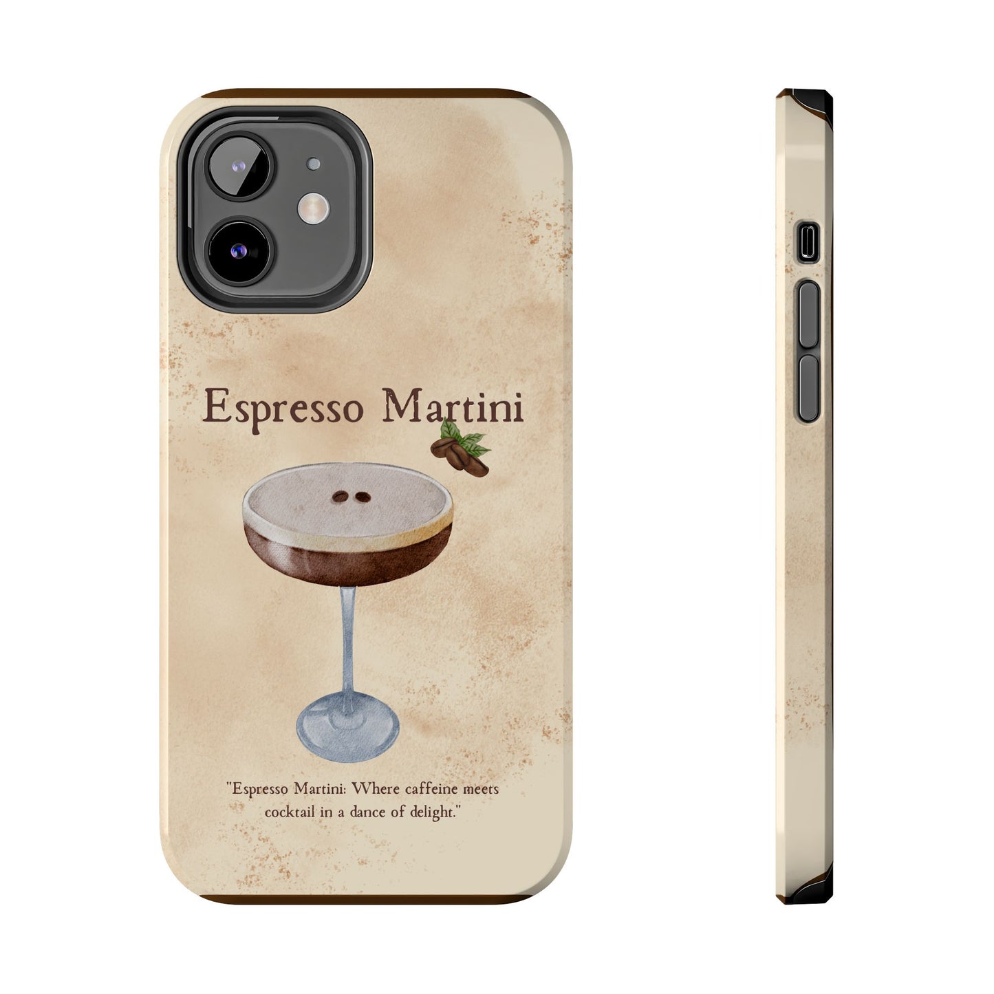 Espresso Martini Tough Phone Cases | Stylish Drink Design | Unique Gift for Cocktail Lovers | Perfect for Any Occasion