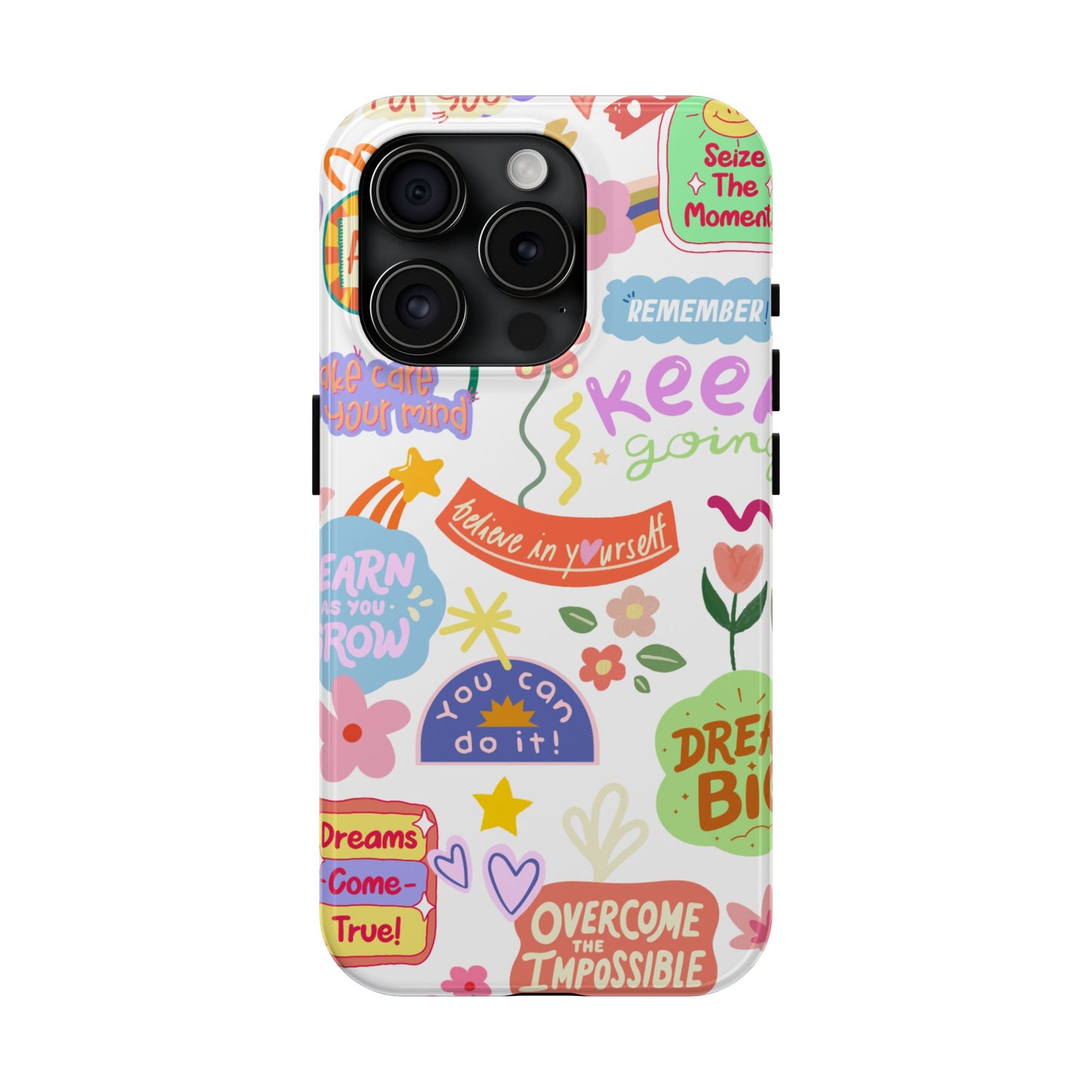 Inspirational, Motivational Phone Case, Cute Floral, Confidence Case, Gift for Her, Positive Vibes