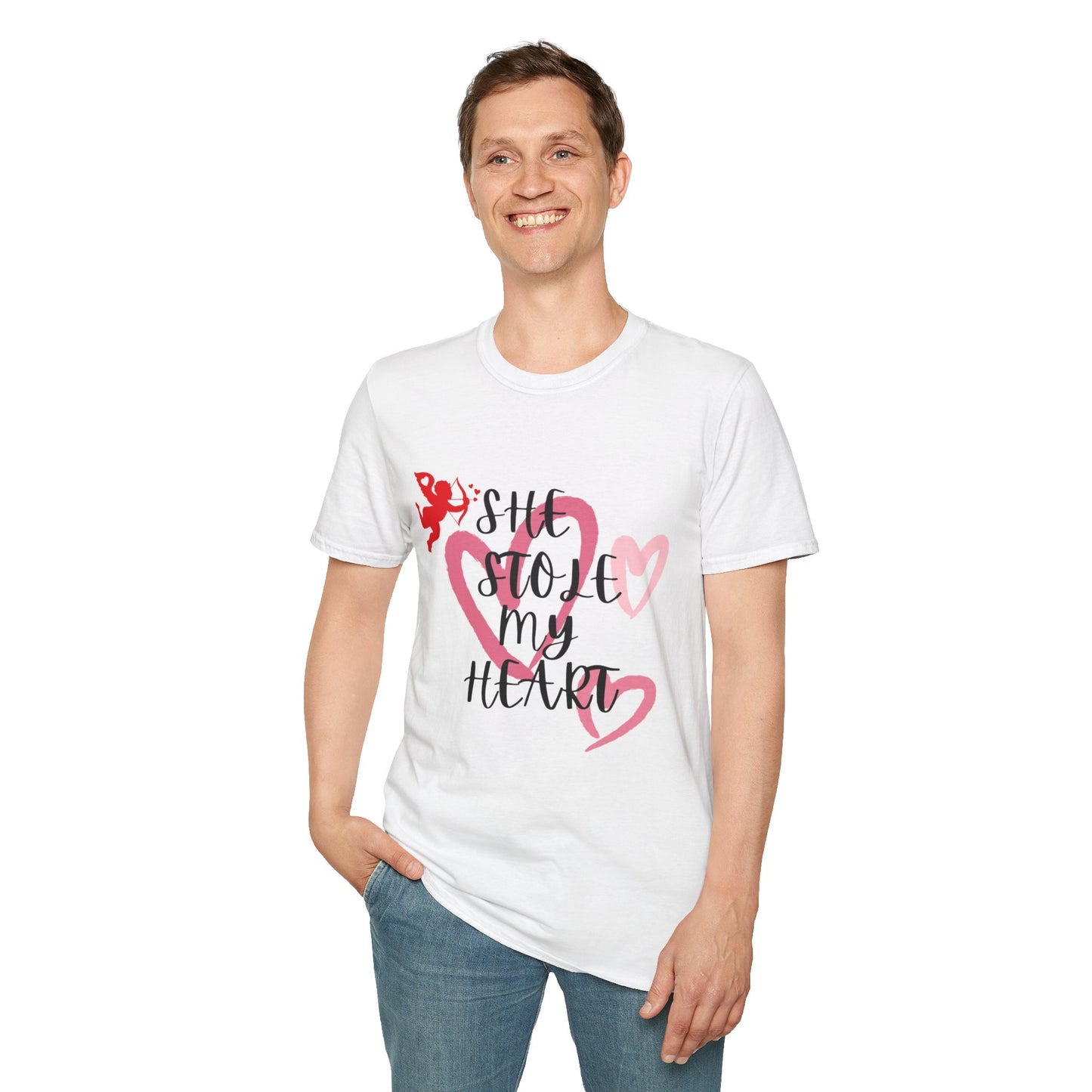 SHe Stole My Heart Unisex T-Shirt - Cute Valentine’s Day Couple Shift