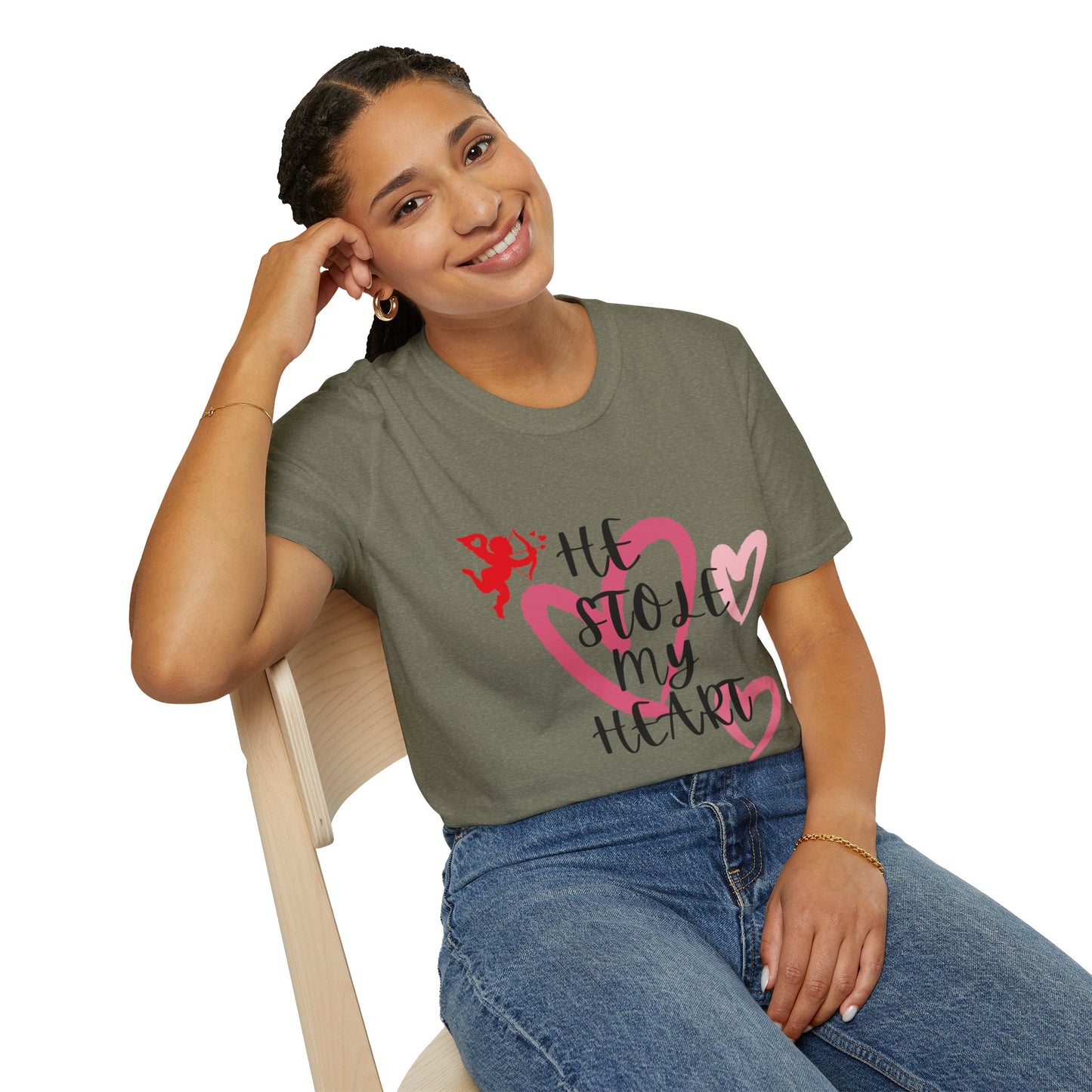 He Stole My Heart Unisex T-Shirt - Cute Valentine’s Day Couple Shift