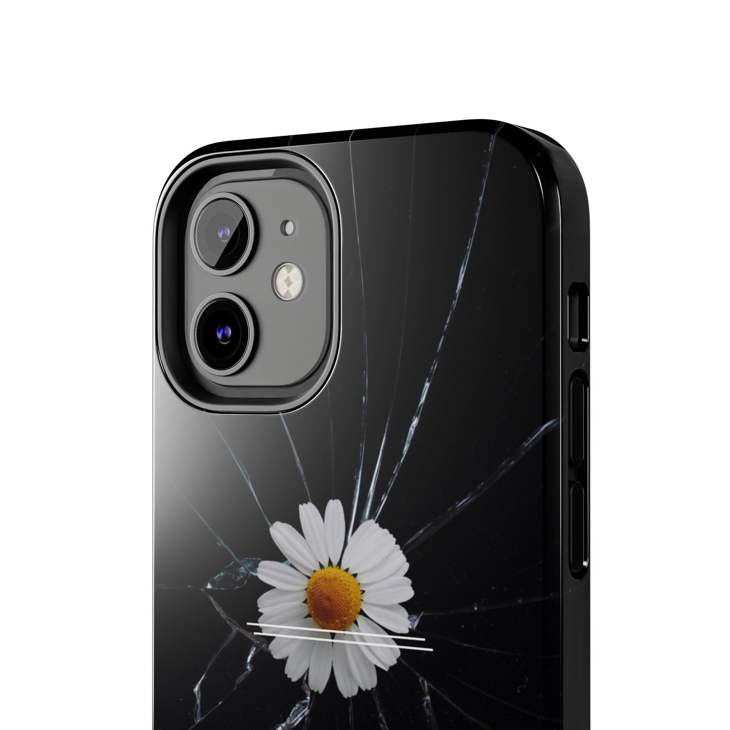 Flawed But Still Worthy Phone Case - Tough Cases, Inspirational Gift, Floral Design, Self-Love