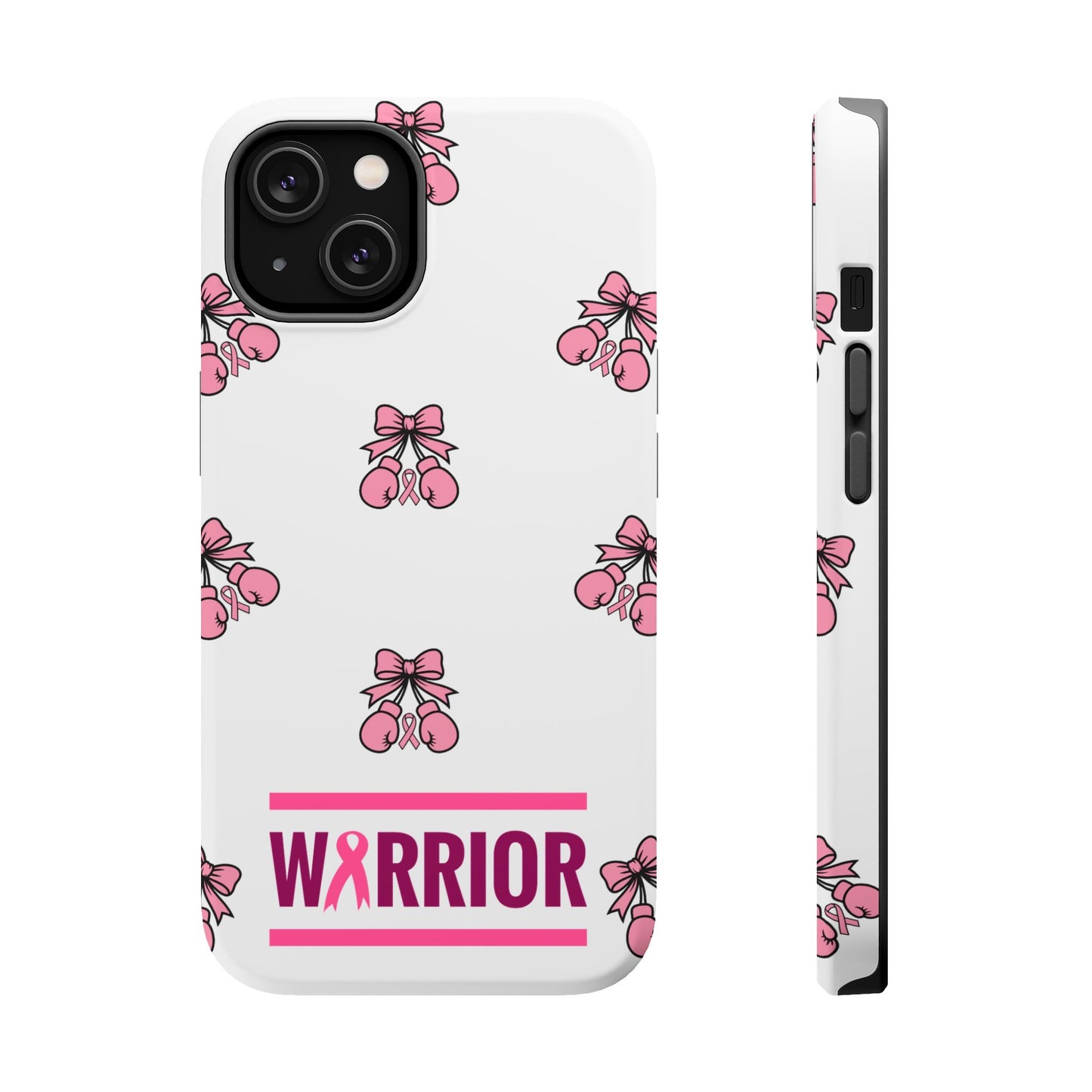 Warrior Bow Pink Magnetic Phone Case, Support Breast Cancer Awareness, Gift for Cancer Fighters for Iphone