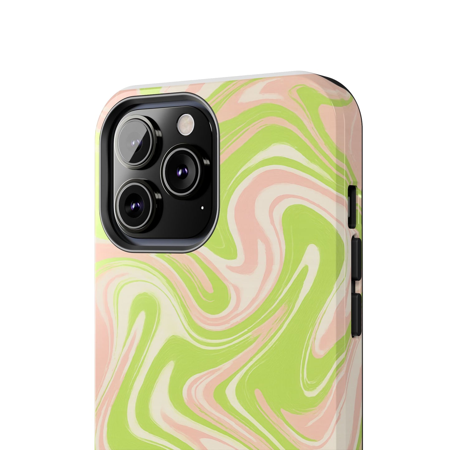 Pink & Green Stylish Tough Phone Case, Durable Protection, Gift for Friends, Colorful Marble Design