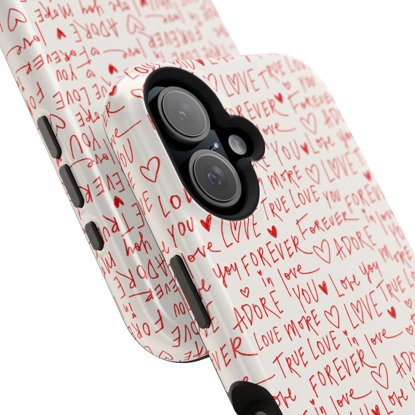 Love Hearts MAGNETIC Tough Case for iPhone, Cute Heart Design, Adore You Case, True Love Protection