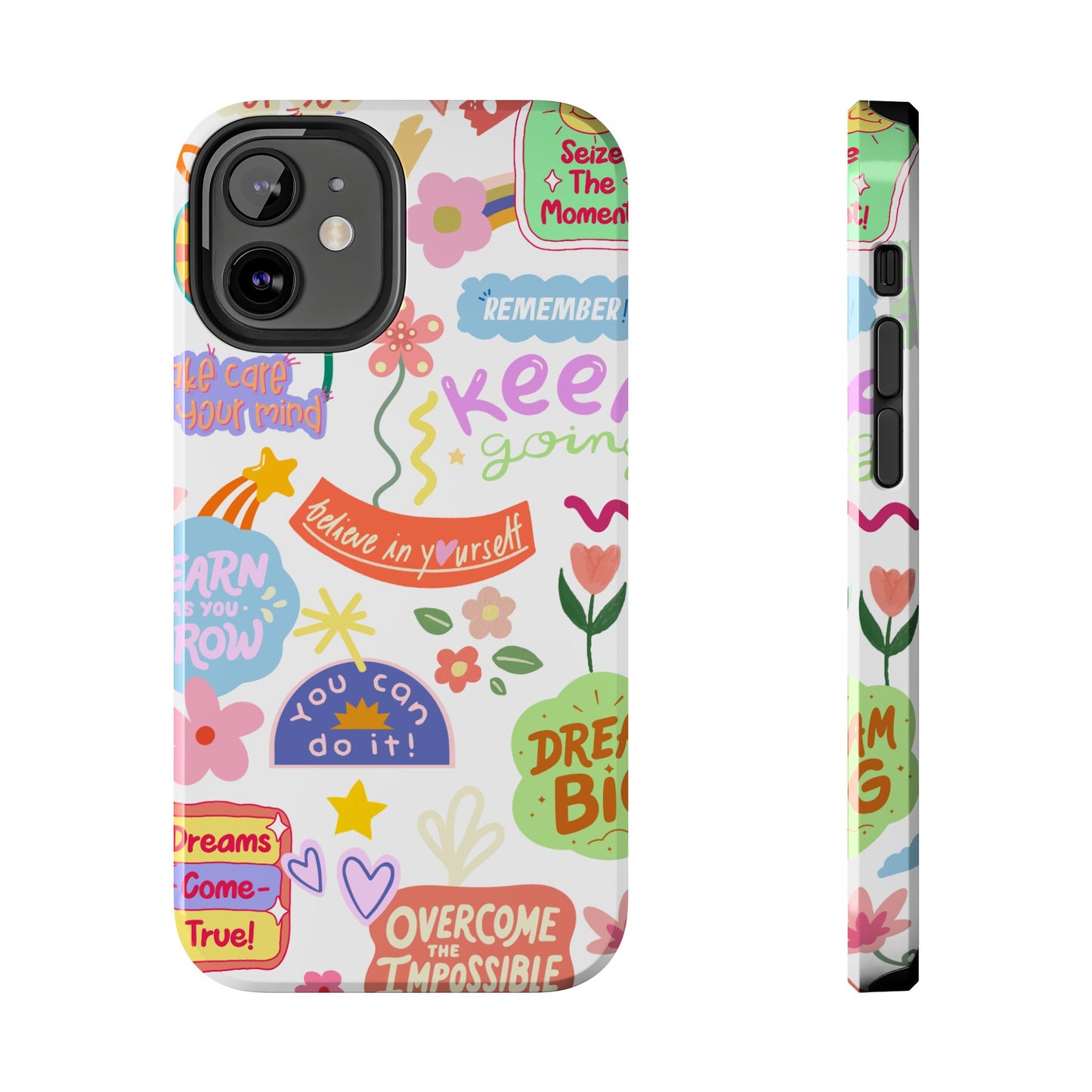 Inspirational, Motivational Phone Case, Cute Floral, Confidence Case, Gift for Her, Positive Vibes