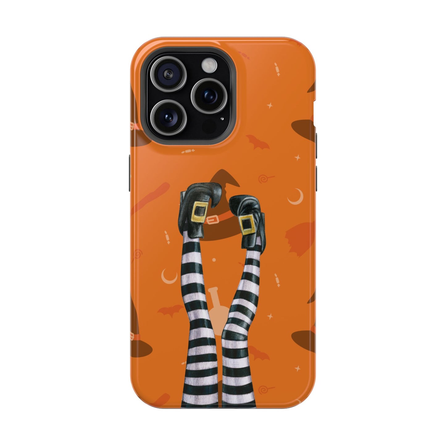 Halloween Magnetic Phone Case, Spooky Design, Witch Legs for Iphone