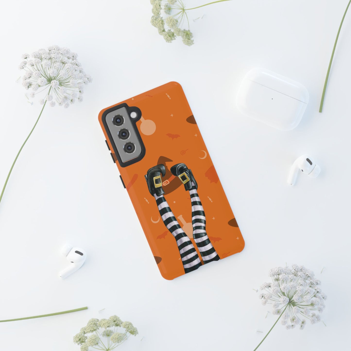 Halloween Phone Case, Spooky Design, Witch Legs for Samsung