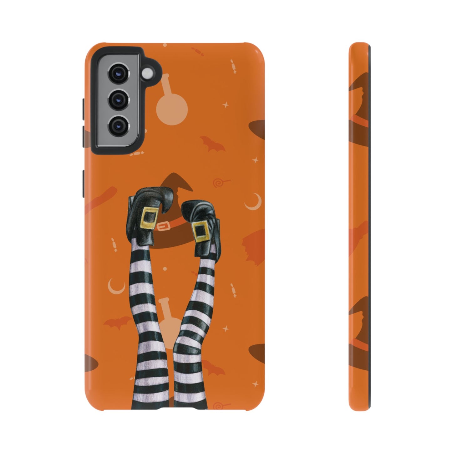Halloween Phone Case, Spooky Design, Witch Legs for Samsung