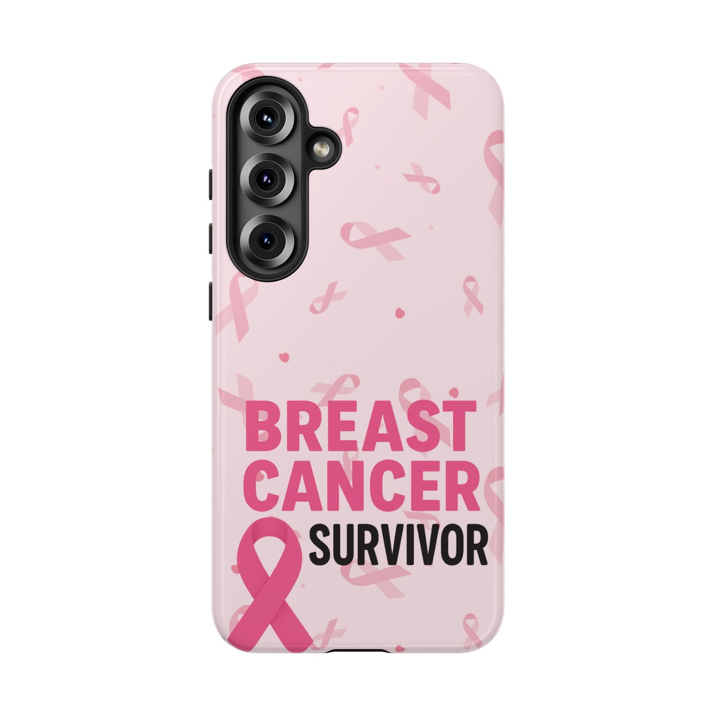 Breast Cancer Survivor Phone Case, Cancer Awareness, Pink Ribbon Design, Tough Cases for Samsung