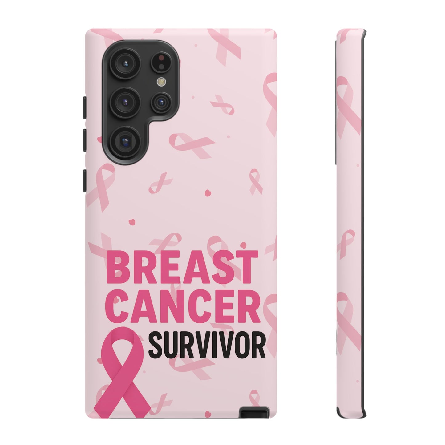 Breast Cancer Survivor Phone Case, Cancer Awareness, Pink Ribbon Design, Tough Cases for Samsung