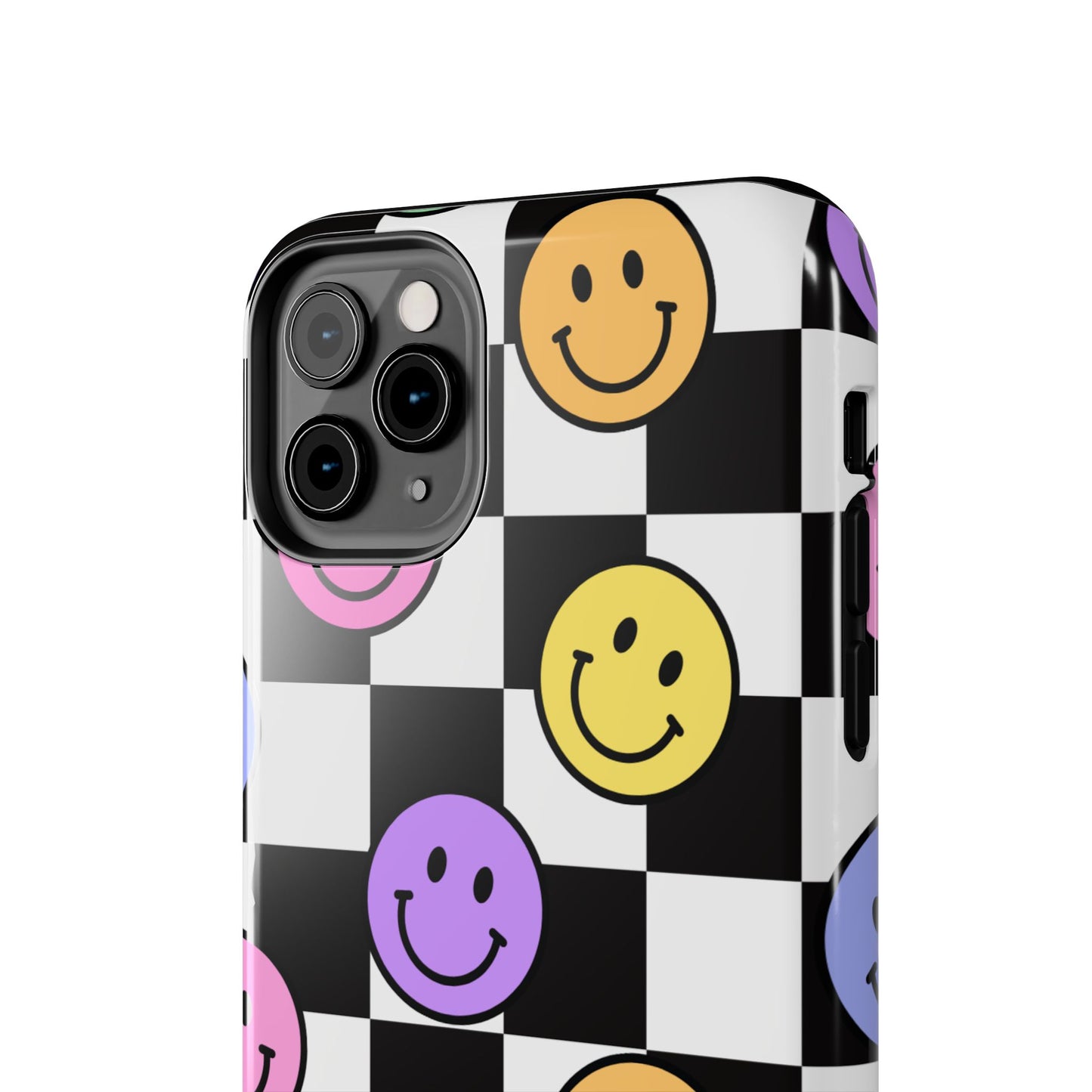 Colorful Smiley Face Phone Case, Durable Phone Cover, Fun Tech Accessories, Great for Gifts, Birthday, Holiday