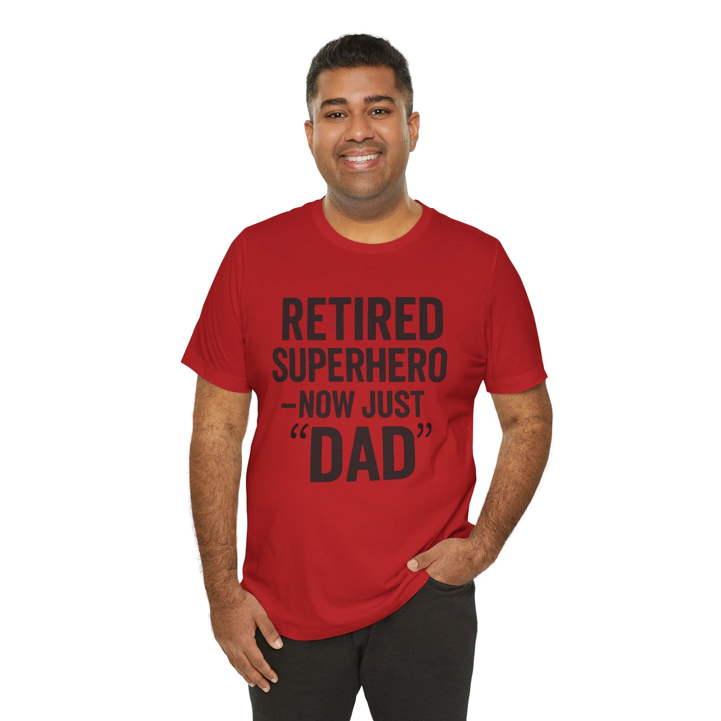 Retired Superhero Dad Tee - Unisex Jersey Short Sleeve T-Shirt