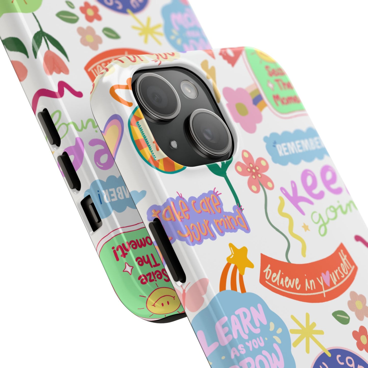 Inspirational, Motivational Phone Case, Cute Floral, Confidence Case, Gift for Her, Positive Vibes
