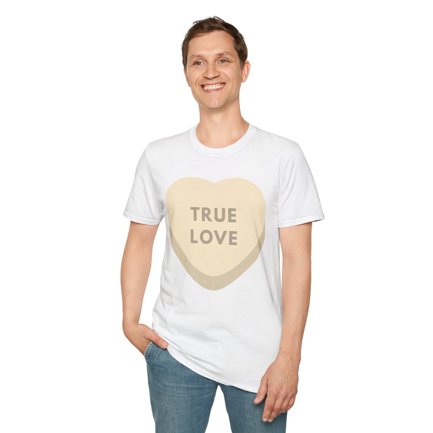 Couples Heart Graphic Unisex Softstyle T-Shirt - 'True Love' Design