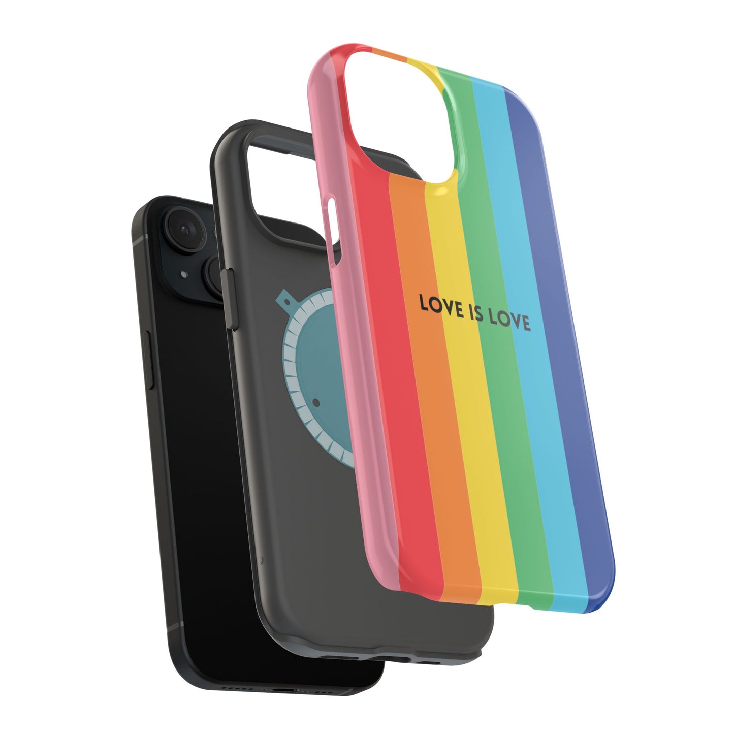 lOVE IS LOVE- Rainbow, LGBTQ+ Pride MAGNETIC Phone Case