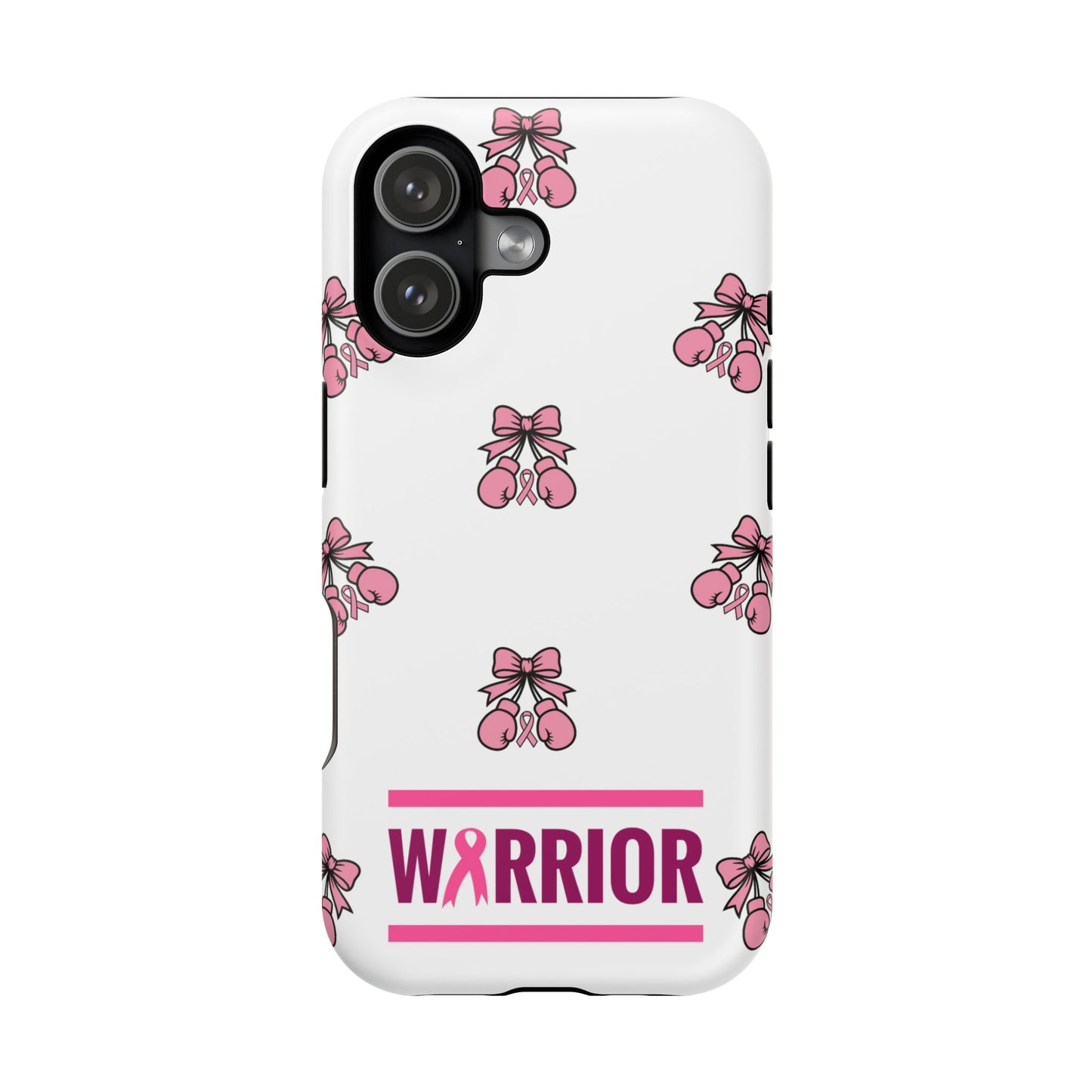 Warrior Bow Pink Magnetic Phone Case, Support Breast Cancer Awareness, Gift for Cancer Fighters for Iphone