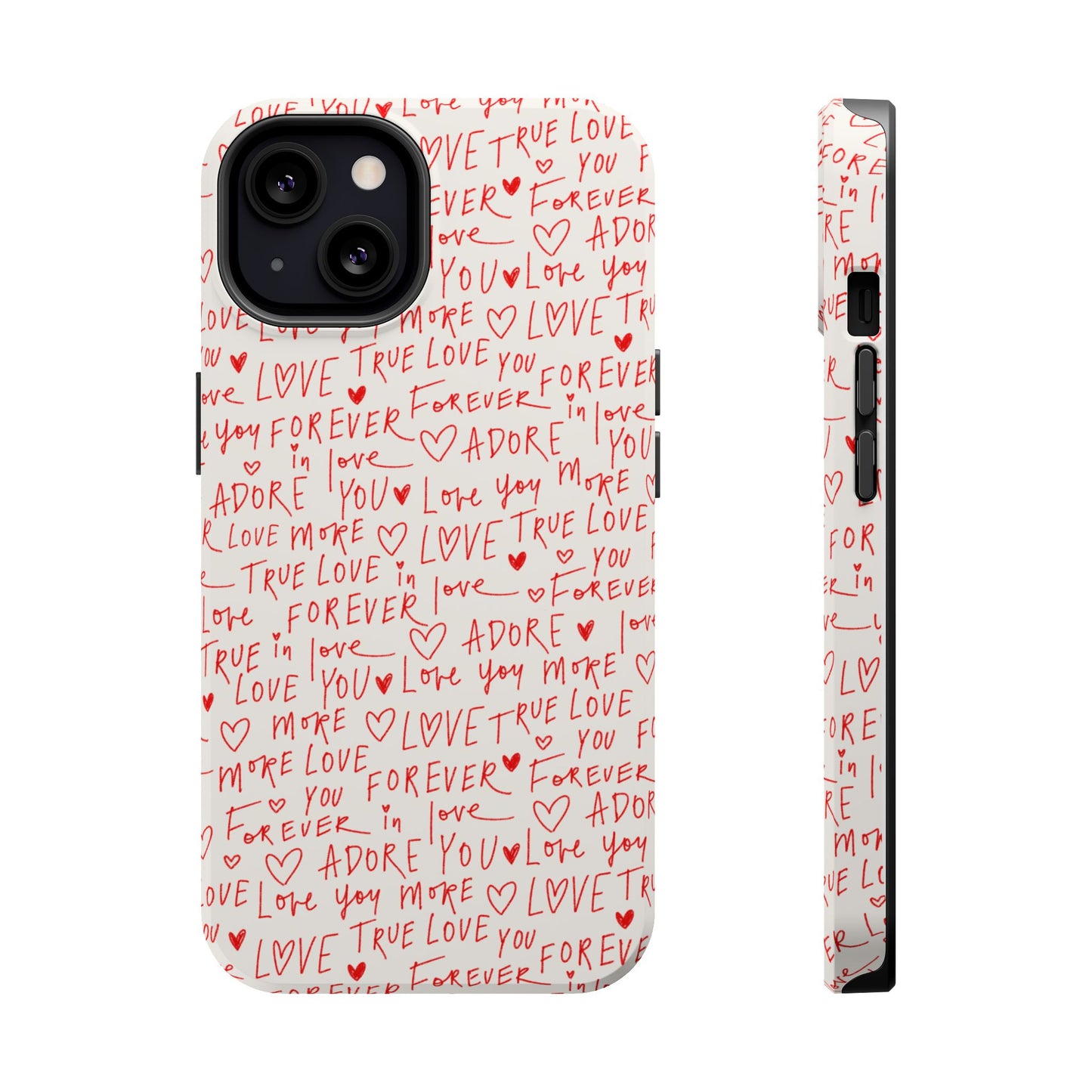 Love Hearts MAGNETIC Tough Case for iPhone, Cute Heart Design, Adore You Case, True Love Protection