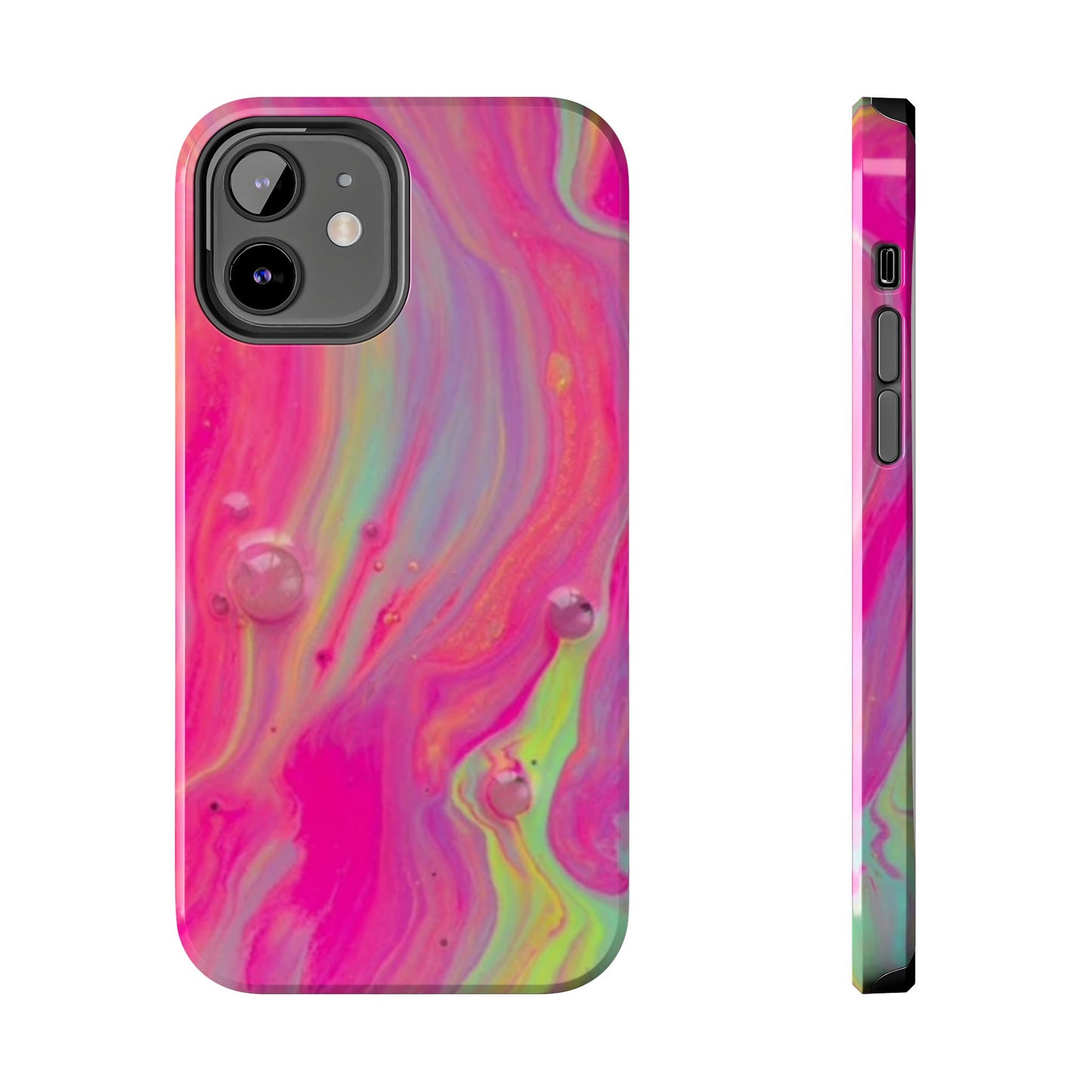Colorful Swirl Futuristic Tough Phone Case, Stylish Durable Cover for Iphone