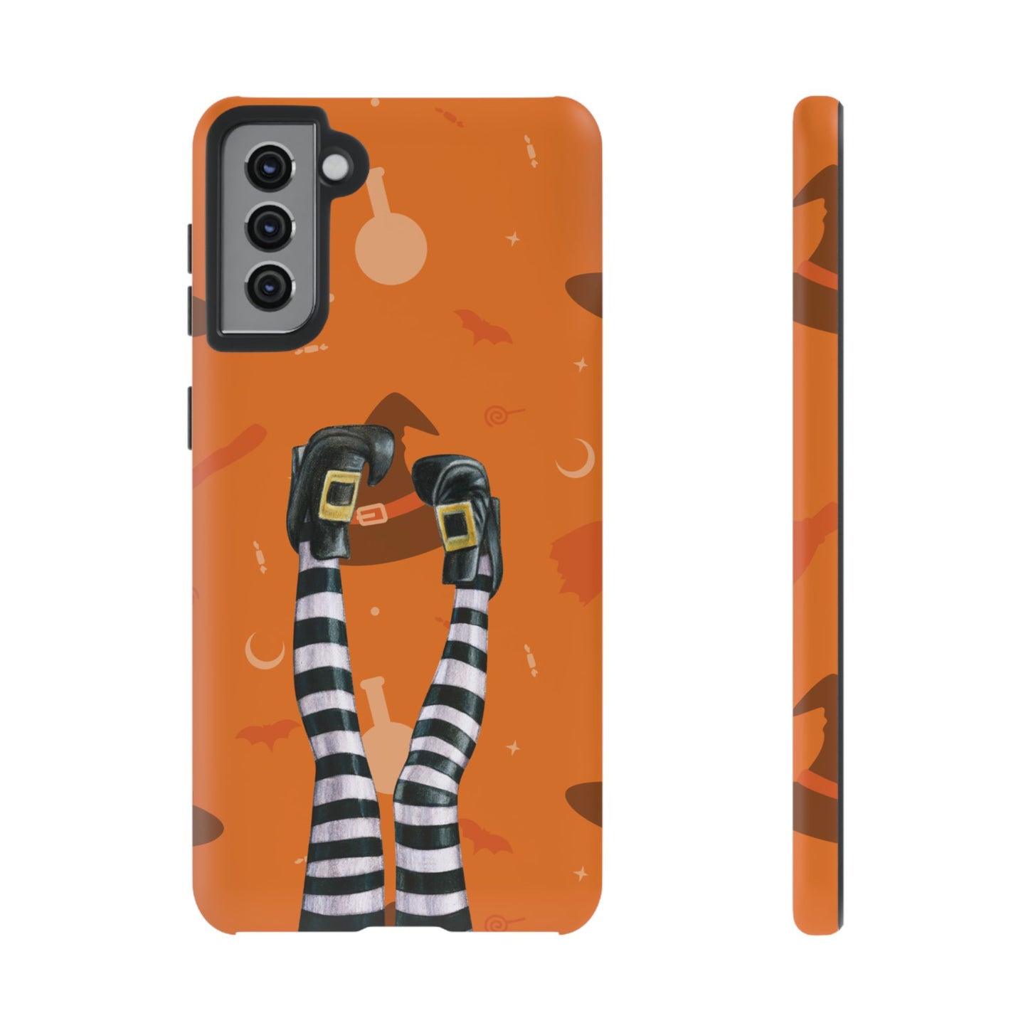Halloween Phone Case, Spooky Design, Witch Legs for Samsung