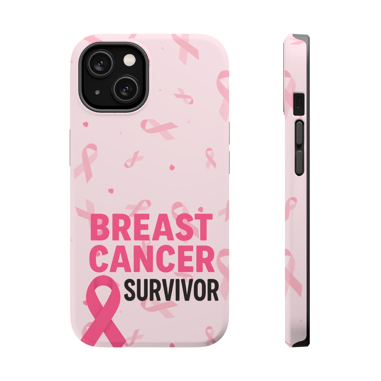 Breast Cancer Survivor Magnetic Phone Case, Impact-Resistant, Pink Ribbon for Iphone