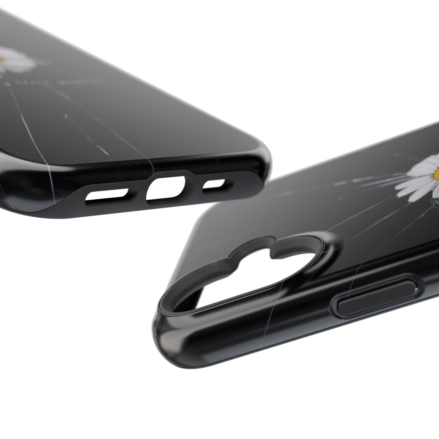 Flawed But Still Worthy Phone Case - Tough Cases, Inspirational Gift, Floral Design, Self-Love