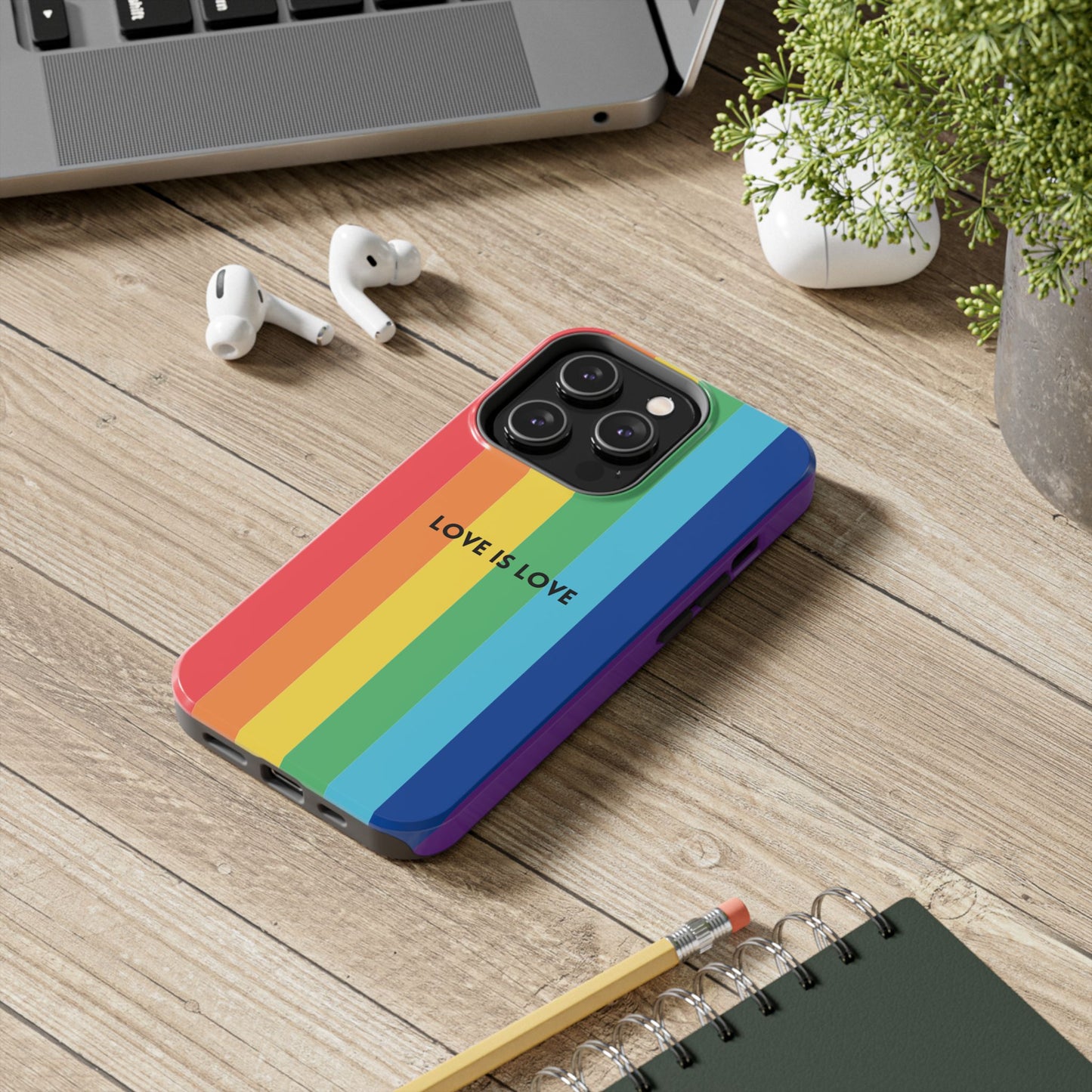 LOVE IS LOVE Colorful Love, Pride Tough Phone Case