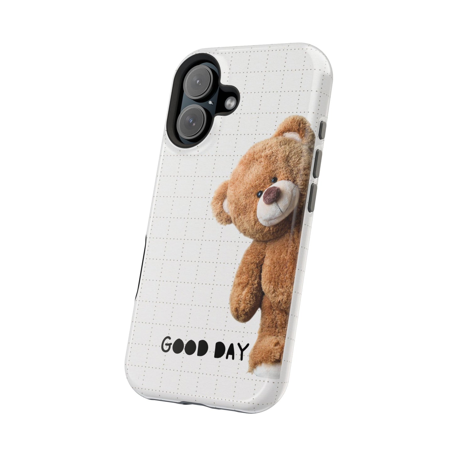 Good Day Teddy Bear MAGNETIC Phone Cases, Cute, Gift for Friends, Teddy Bear Lover's Case