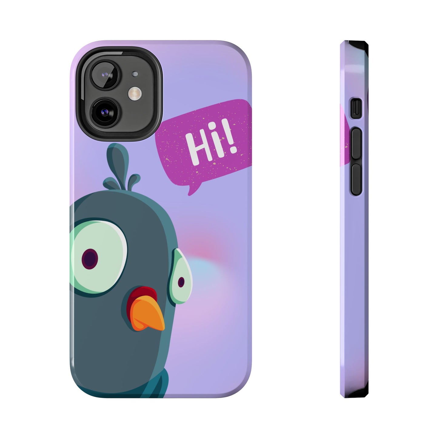 Colorful Cartoon Bird Tough Phone Case - Say Hi!