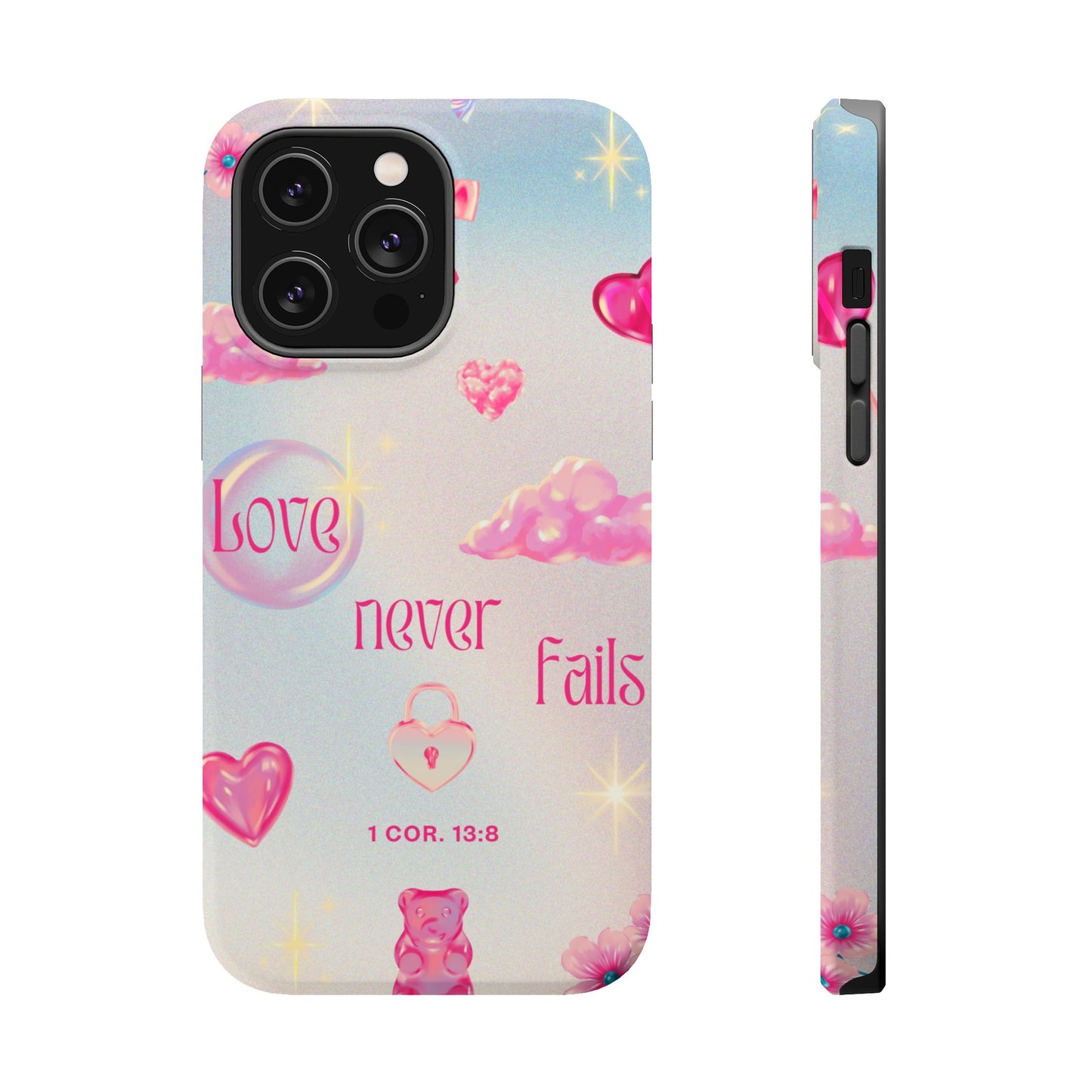 Love Never Fails Bible Verse Tough MAGNETIC Phone Case