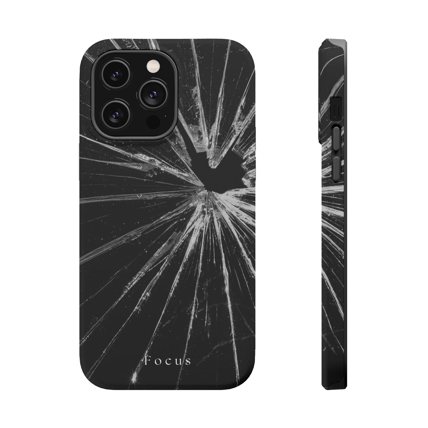 Durable Magnetic FOCUS Broken Glass Stylish Tough Case
