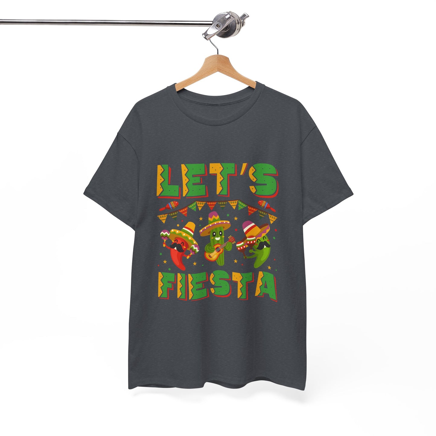 Let's Fiesta Unisex Heavy Cotton Tee - Fun Party Shirt for Celebrations